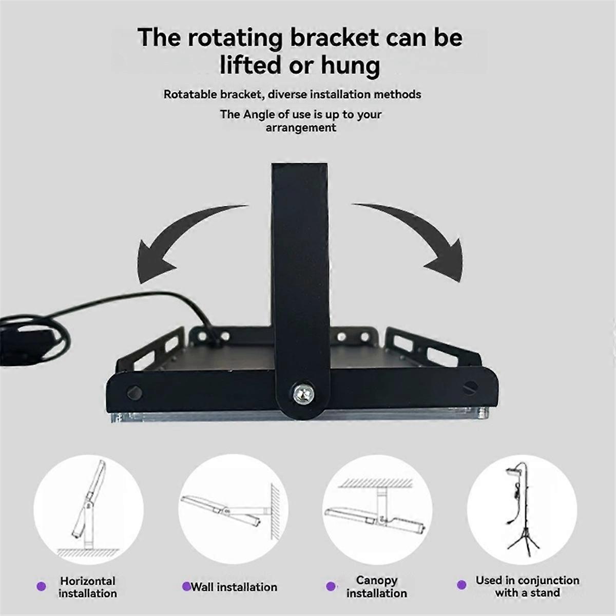300W 395nm Ultraviolet Light Portable LED UV Curing Lamp EU Plug