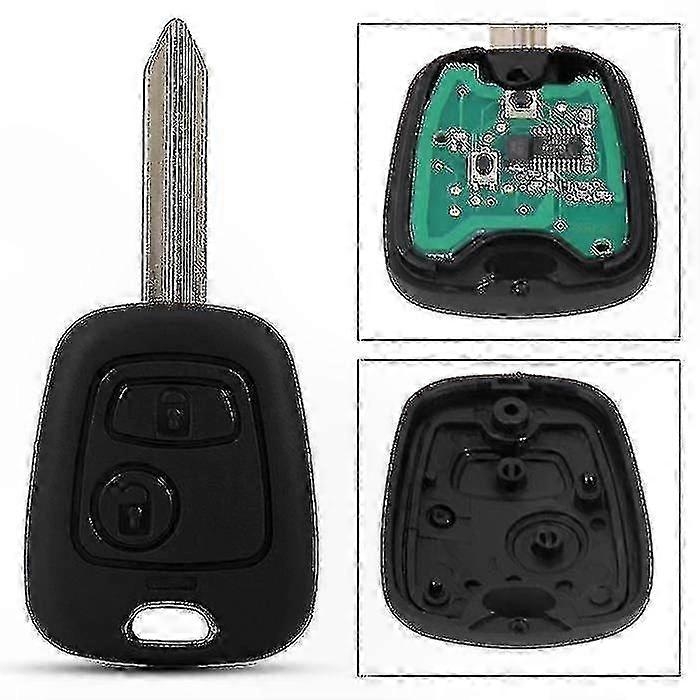 2-Button Car Key Fob 433MHz ID46 Compatible with  Saxo Picasso Xsara Berlingo