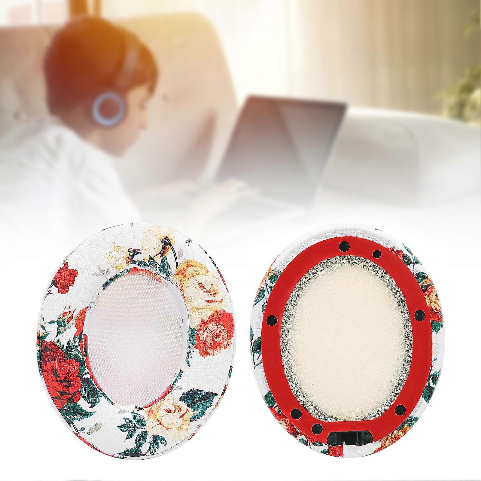 2Pcs Headphone Earpad Headset Ear Cushion Replacement Part for Monster Studio 2.0White