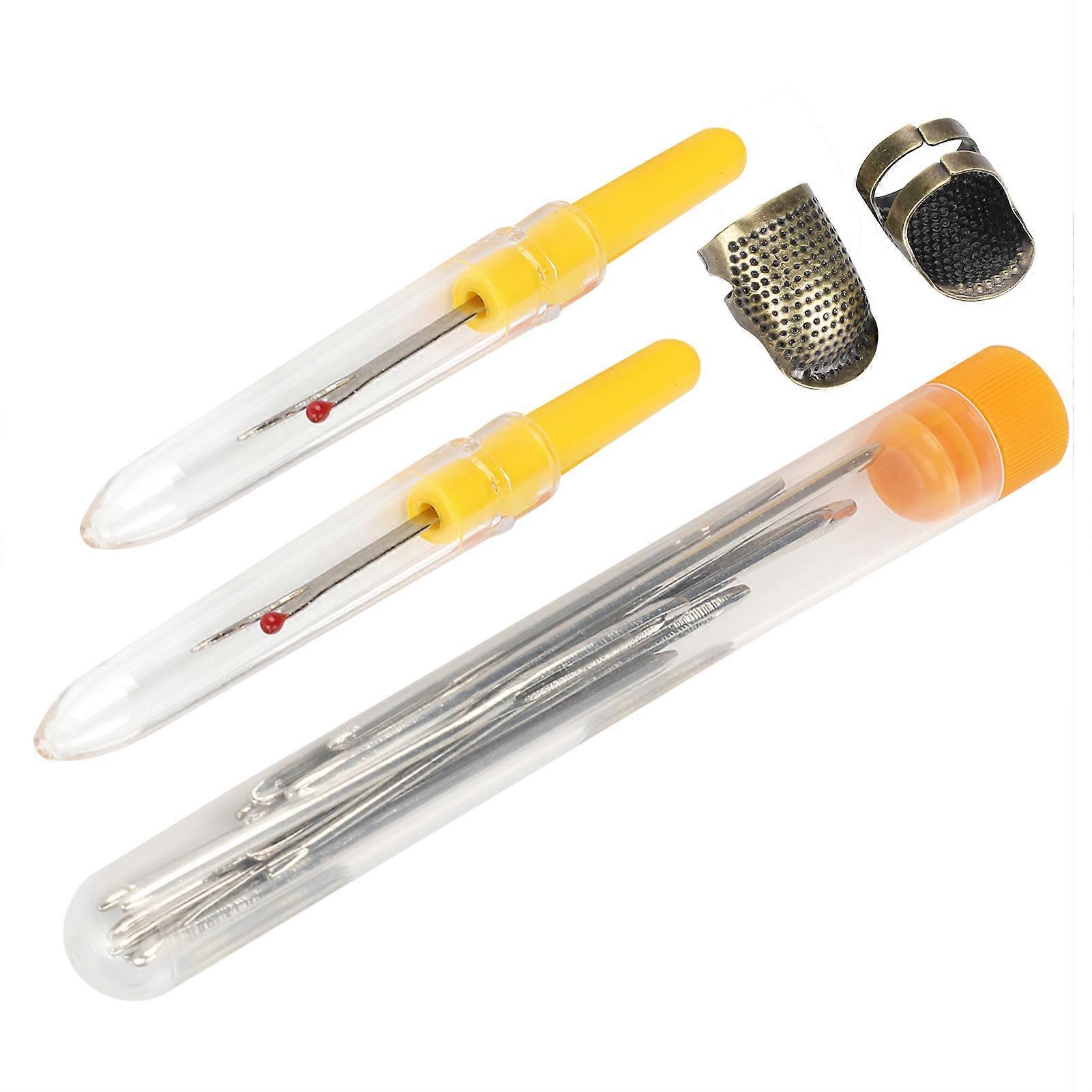 2 Set Sewing Thimble Finger Protectors & Seam Ripper DIY Tools