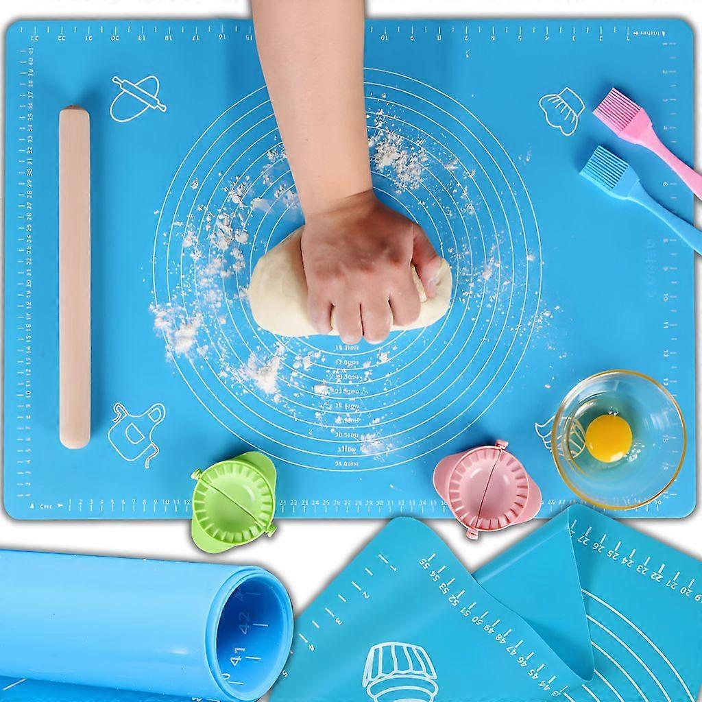 Silicone baking mat dough mat rolling mat baking mat 65x45cm blue
