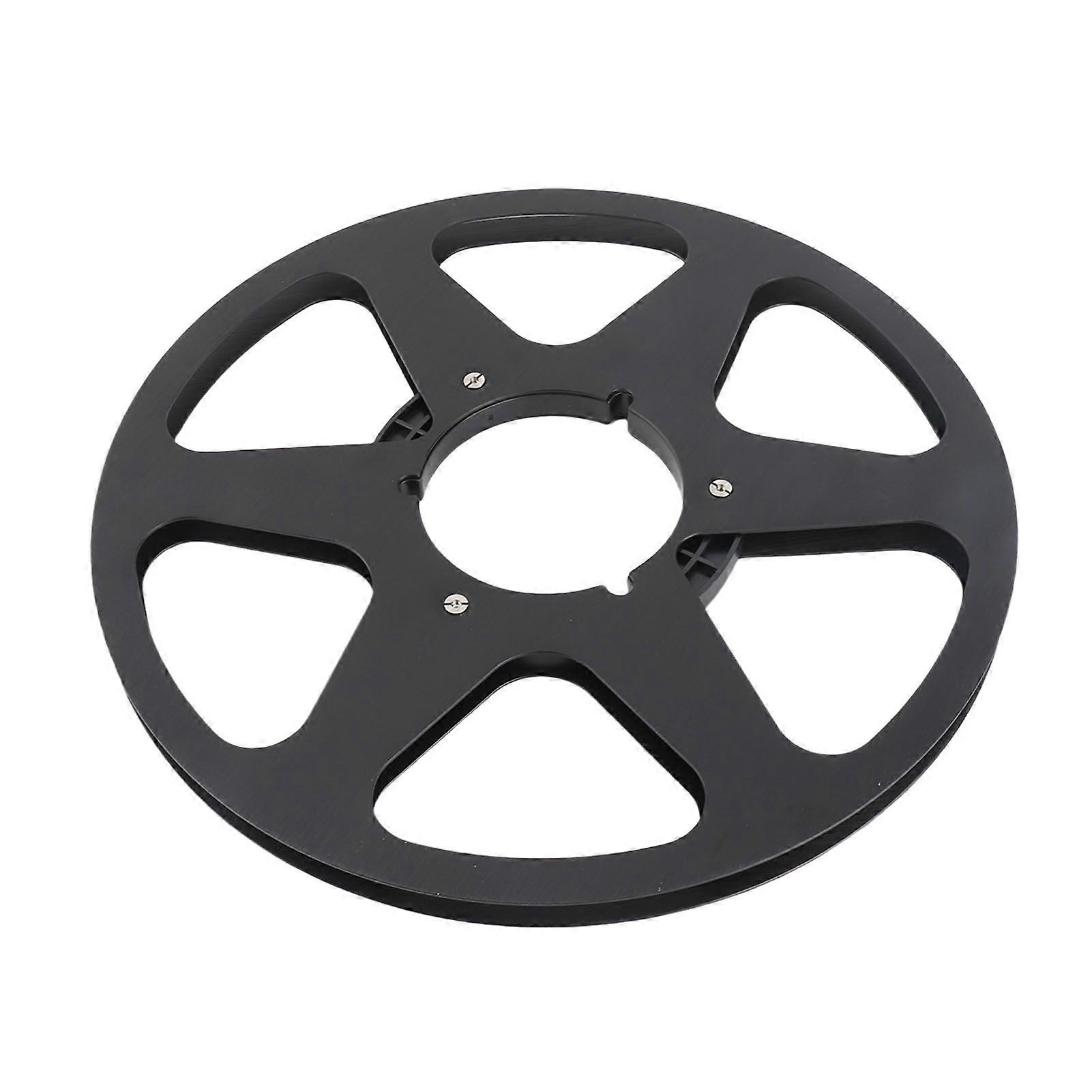 1/4 10.5 Inch Empty Tape Reel Aluminum Alloy 6 Hole Universal Opening Machine Part Empty Takeup Reel for REVOX Studer Black