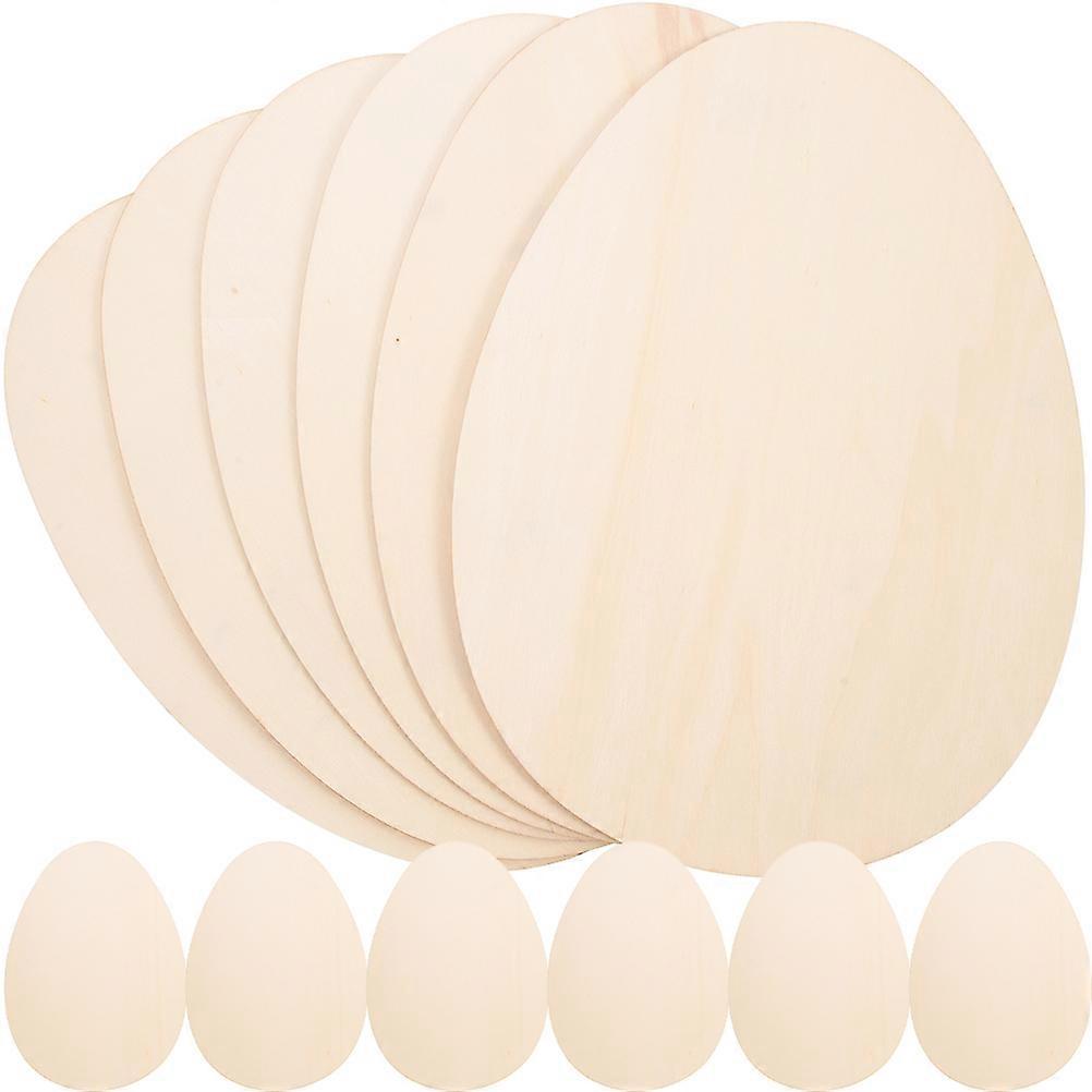 Unfinished Wooden Easter Egg Cutouts for Decor 36Pcs Egg Shape Slices