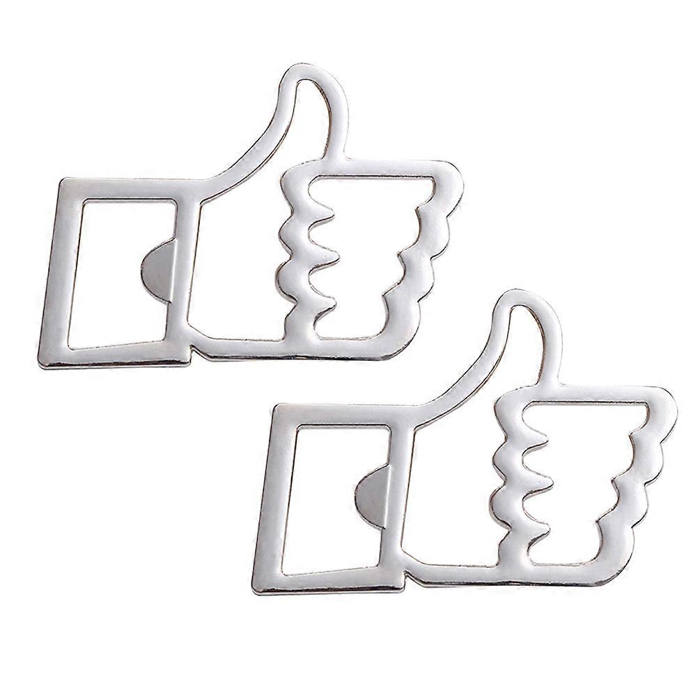 Metal Opener Thumb Up Bottle Opener for Removing Bottle Caps 2Pcs