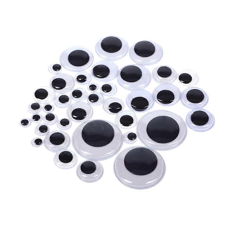 White Eye Sticker Plastic Adhesive for Handmade Toys 100Pcs DIY Material