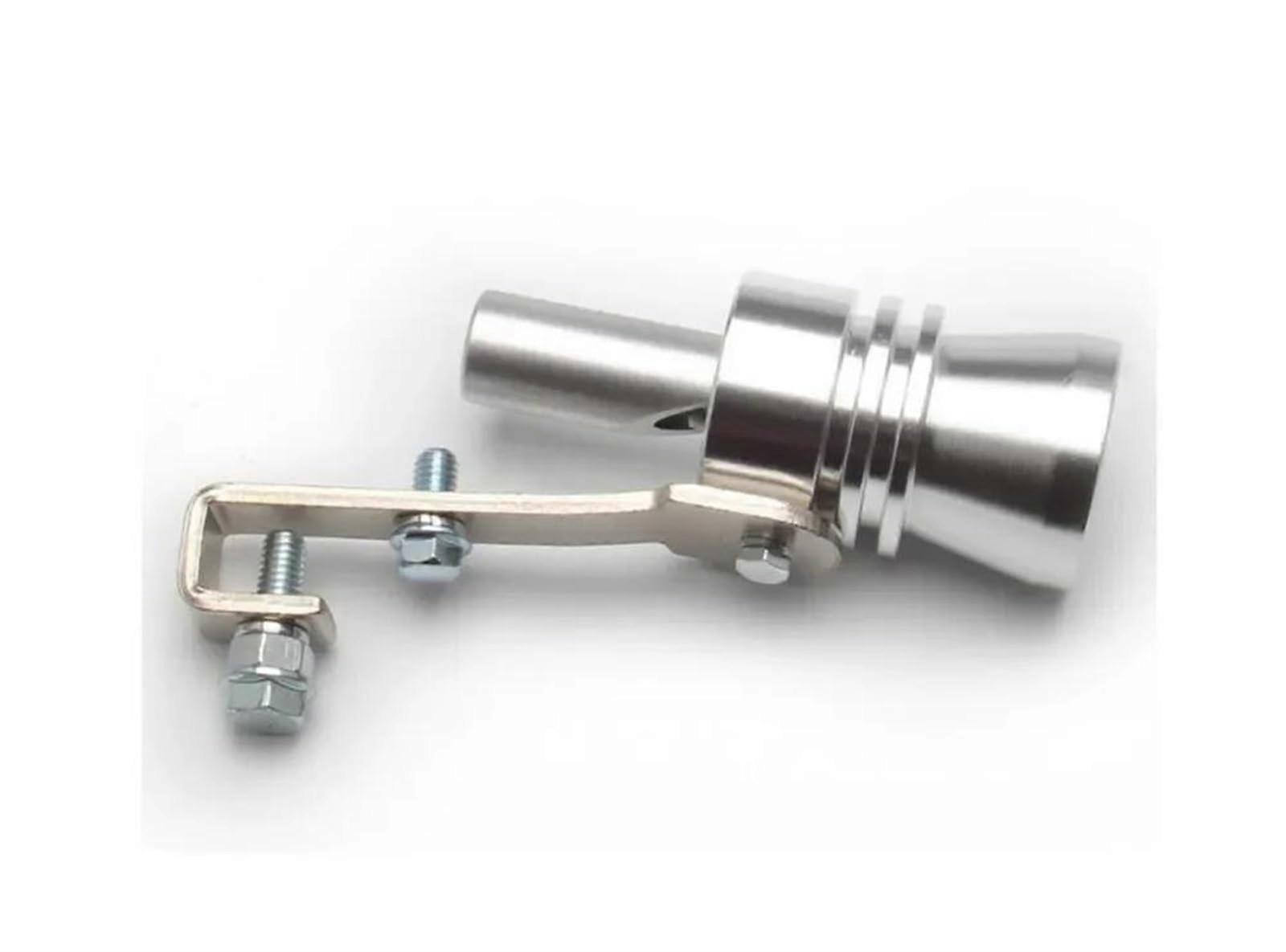 Exhaust Tip Universal Sound Simulator Turbo Sound Whistle Vehicle Exhaust Pipe Car End Pipes SilverL