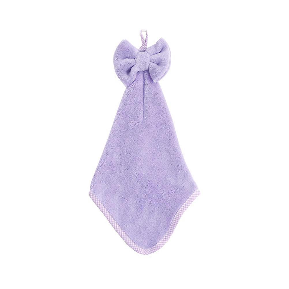 Wiping Hands Towel Bow Coral Hand Towel for Bathroom Use 3Pcs Assorted Colors