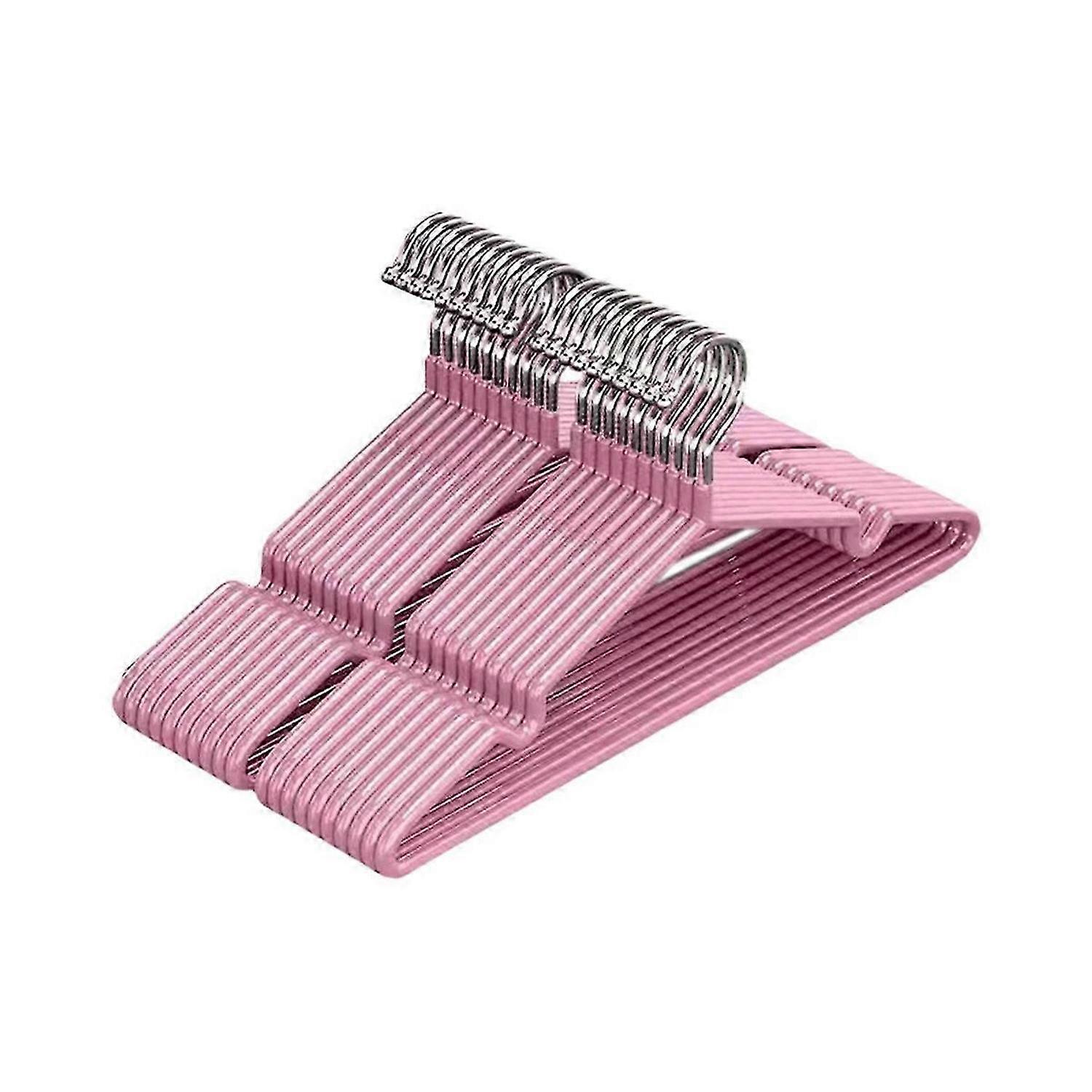 Clothes Hangers With Non-slip Design, Pink