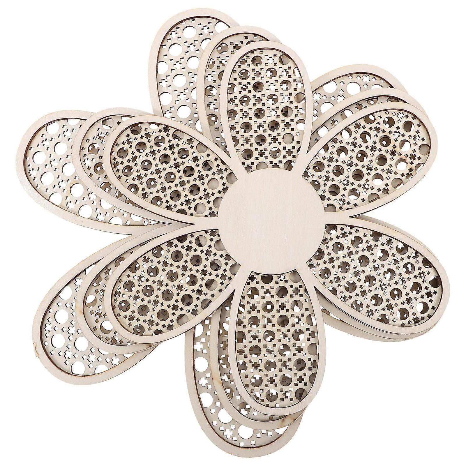 Wooden Boho Wall Art Daisy Wall Decor for Decoration 2Sets