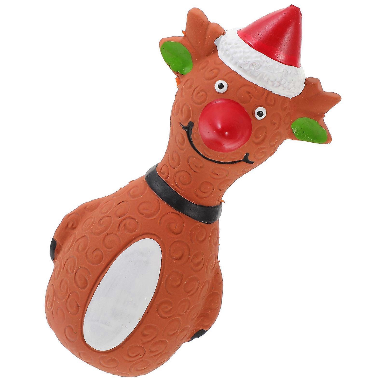 Christmas Dog Toys Latex Squeaky Chew Toy for Pet Entertainment 3Pcs