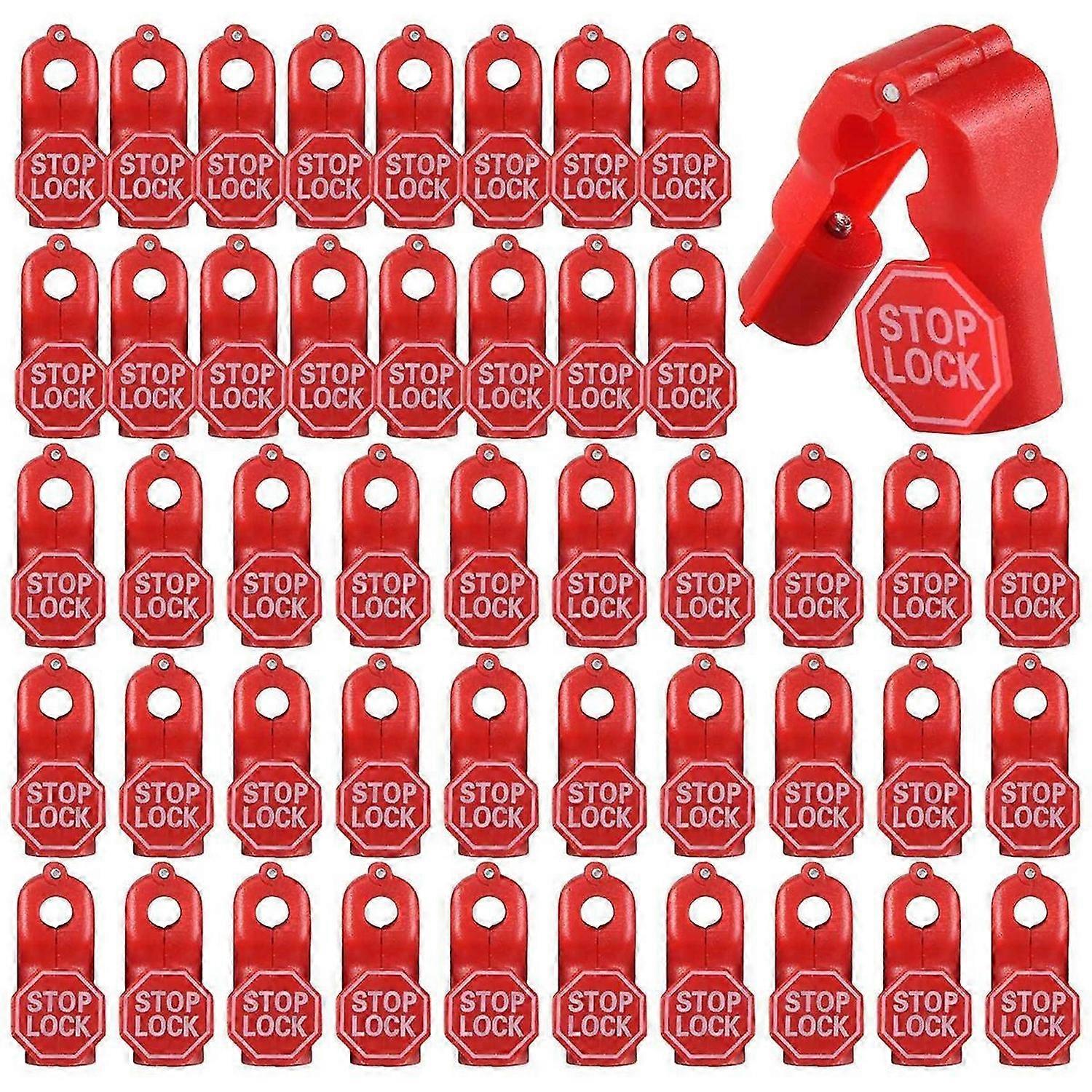Peg Hook Lock Stop Lock 100 Pieces Plastic Red Stop Lock Anti-Theft Lock Retail Pin Hook Safety Display Hook Lock
