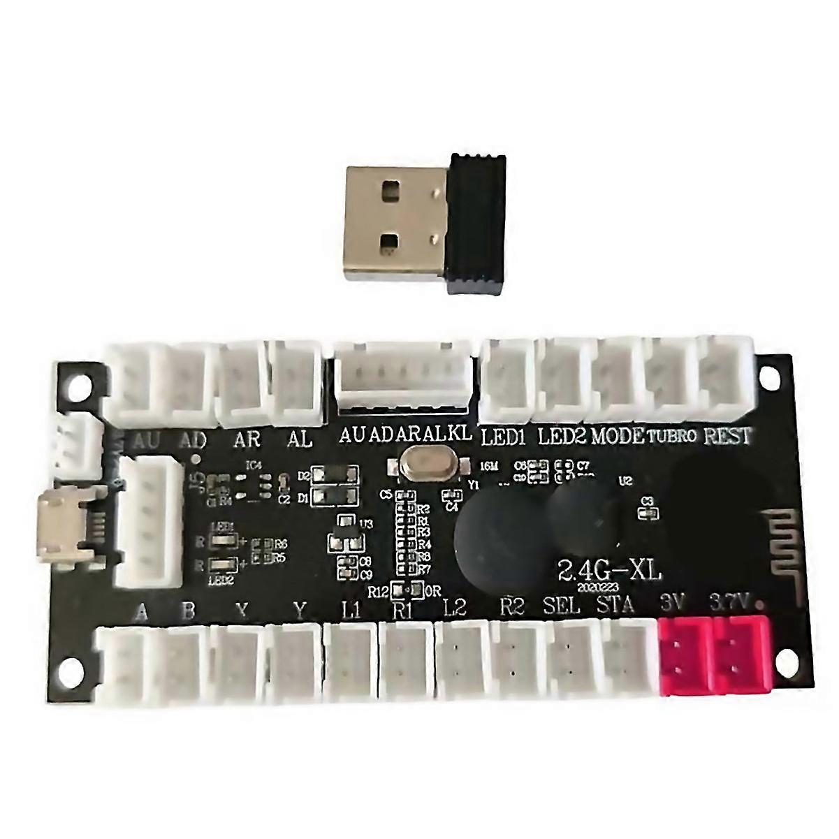 For 24g Wireless Zero Delay Joystick Encoder Arcade Game Controller Board Diy Kit Parts Support Wire