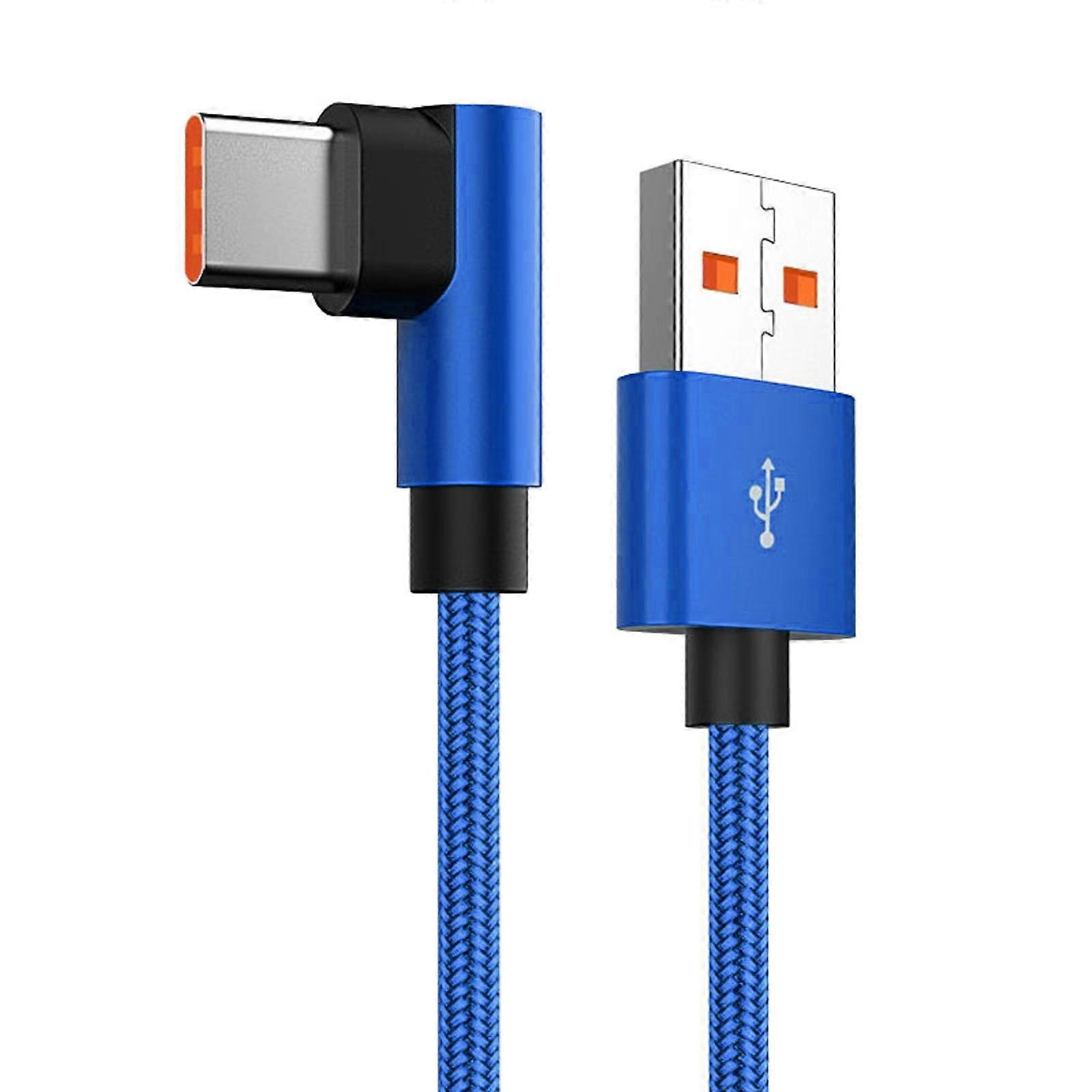 USB C Right Angle 90° Elbow Cable A to C 66W Fast Charging Compatible with Gaming Headset Extension 6ft 10ft Type C Charger for S9 7