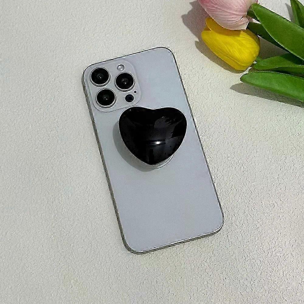 3D على شكل قلب قابلة للطي الهاتف حامل قبضة للأجهزة مع تصميم كريستالحامل مقبس محمول للتعامل الآمن ودعم المشاهدة