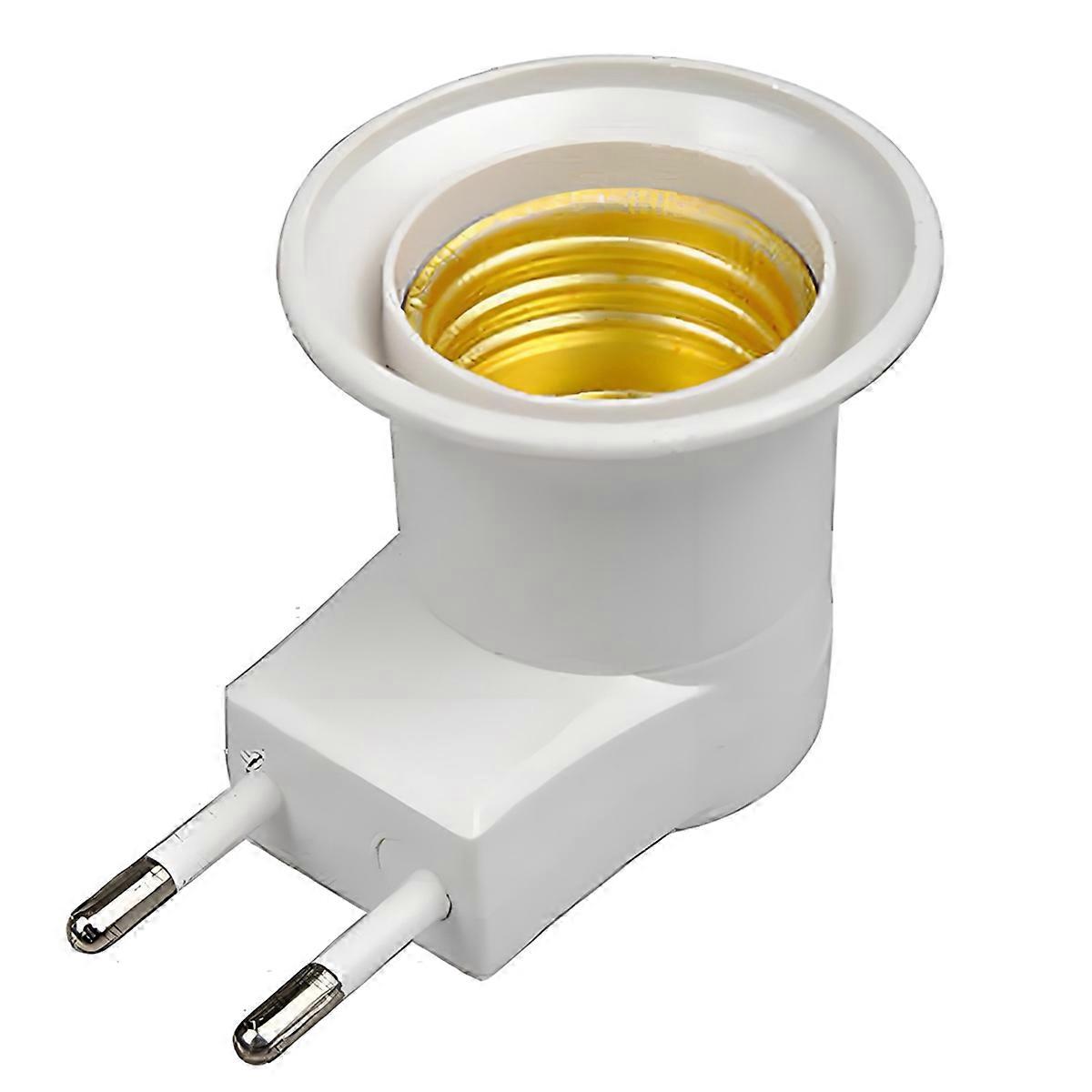 E27 Lamp Socket Adapter with Switch Plastic Standard Screw-in Socket Outlet Converter Bulbs for Home 1Pcs EU Plug