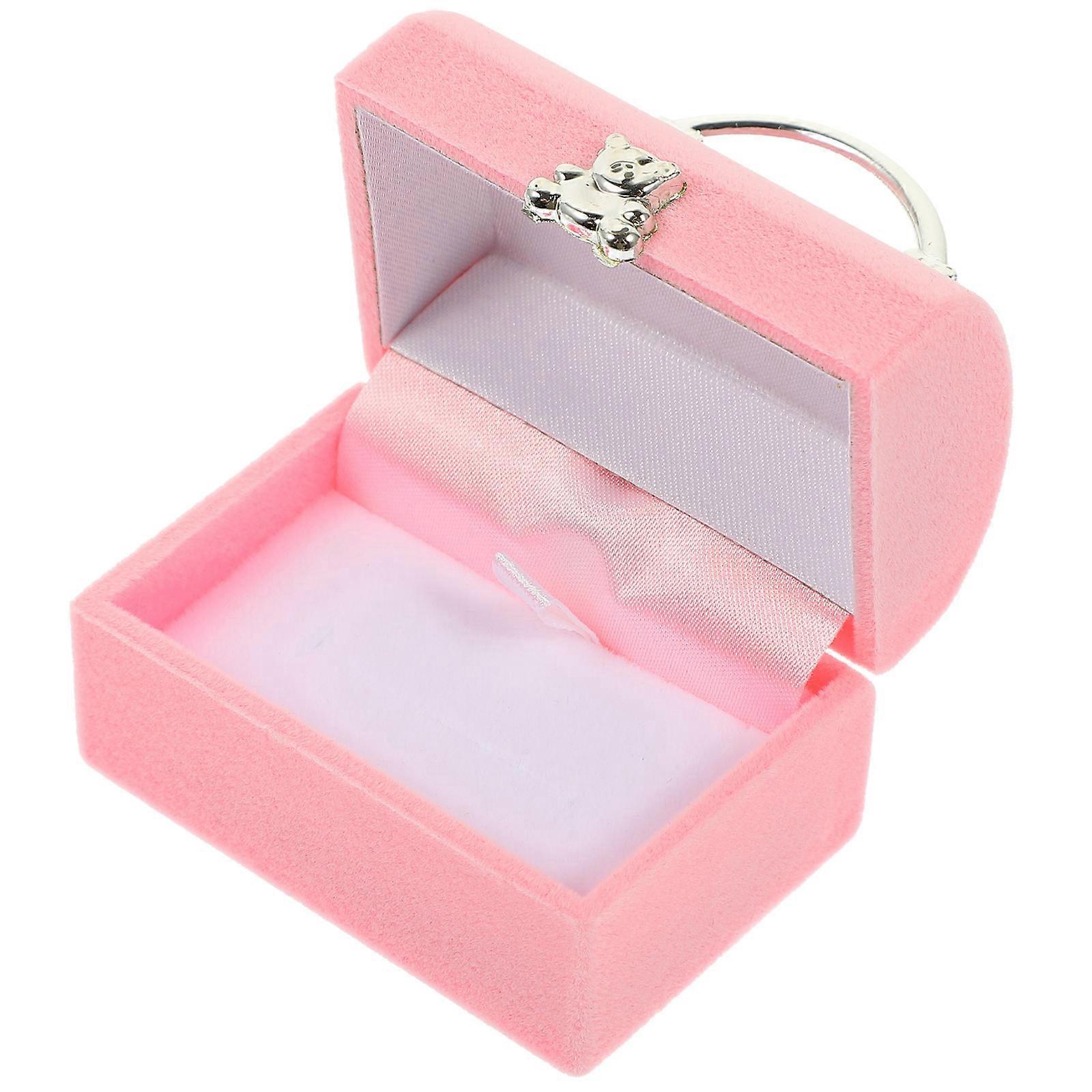 Pink Ring Box for Engagement Storage 4Pcs Small Gift Boxes for Wedding
