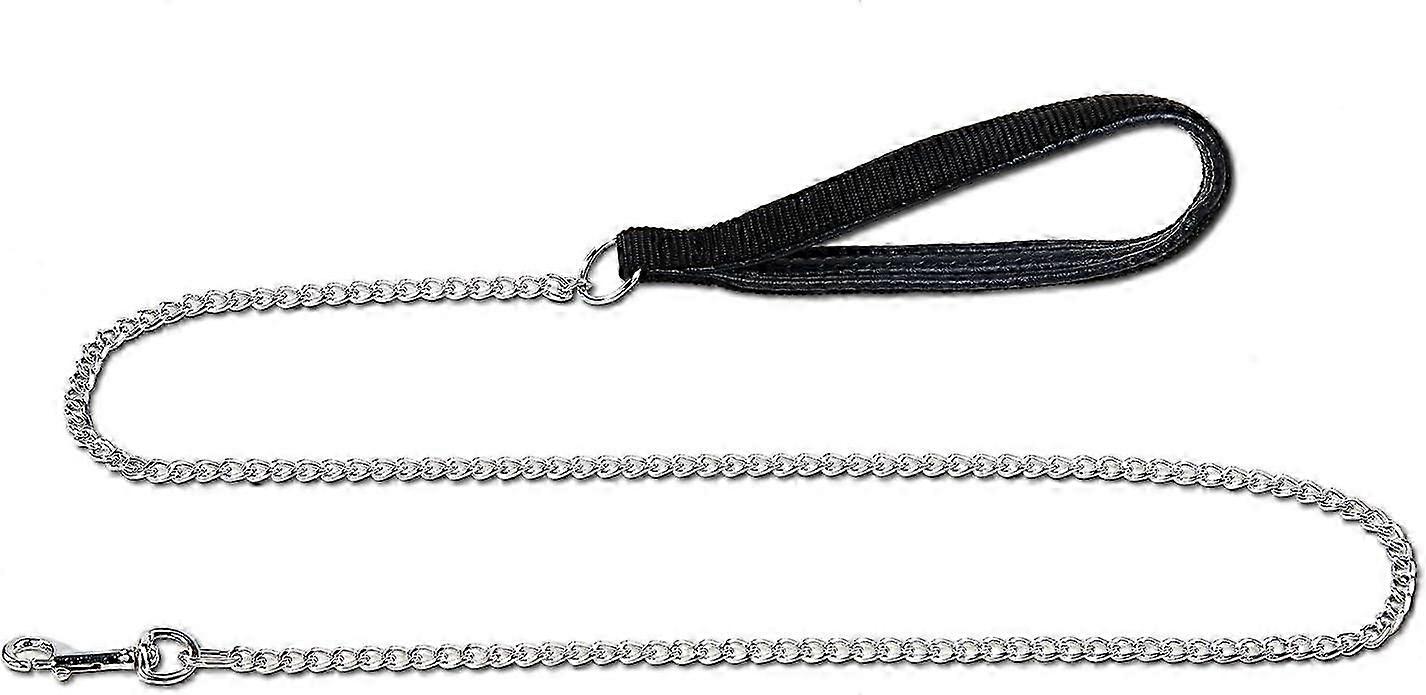 Soft Padded Comfort Handle Chrome Plated Rust-Resistant Durable Dog Leash for Daily Walks & Outdoor