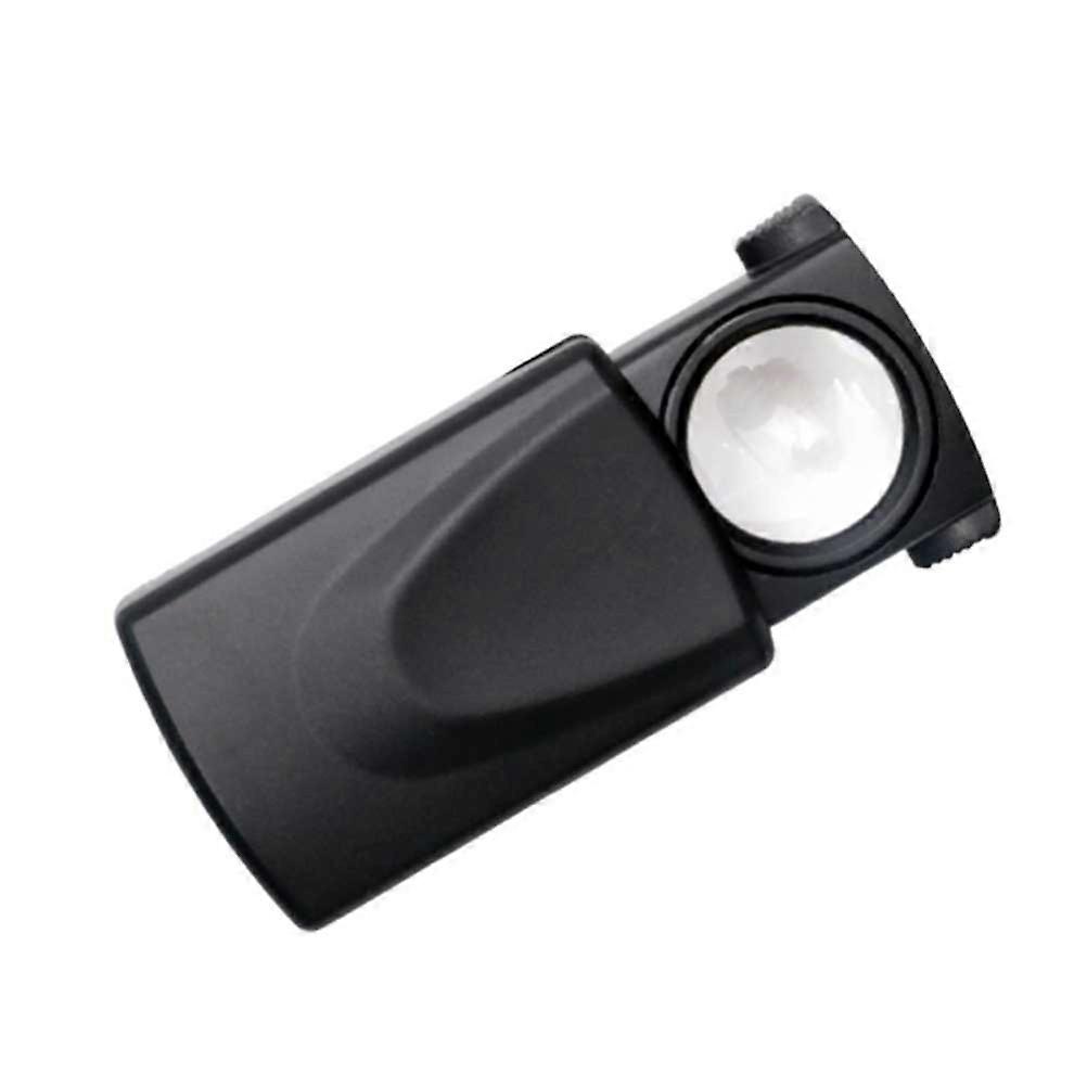 Led Illuminated Magnifier Pull Type 30X Glass For Electronic Maintenance Precision Machining 8x3.3x2 Cm 1Pack