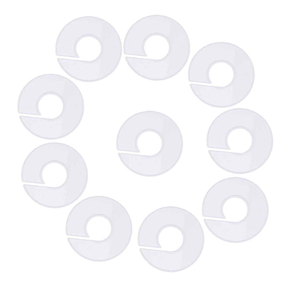 Clothes Size Buckles Concentric Sleeve Separator for Clothes 20Pcs White