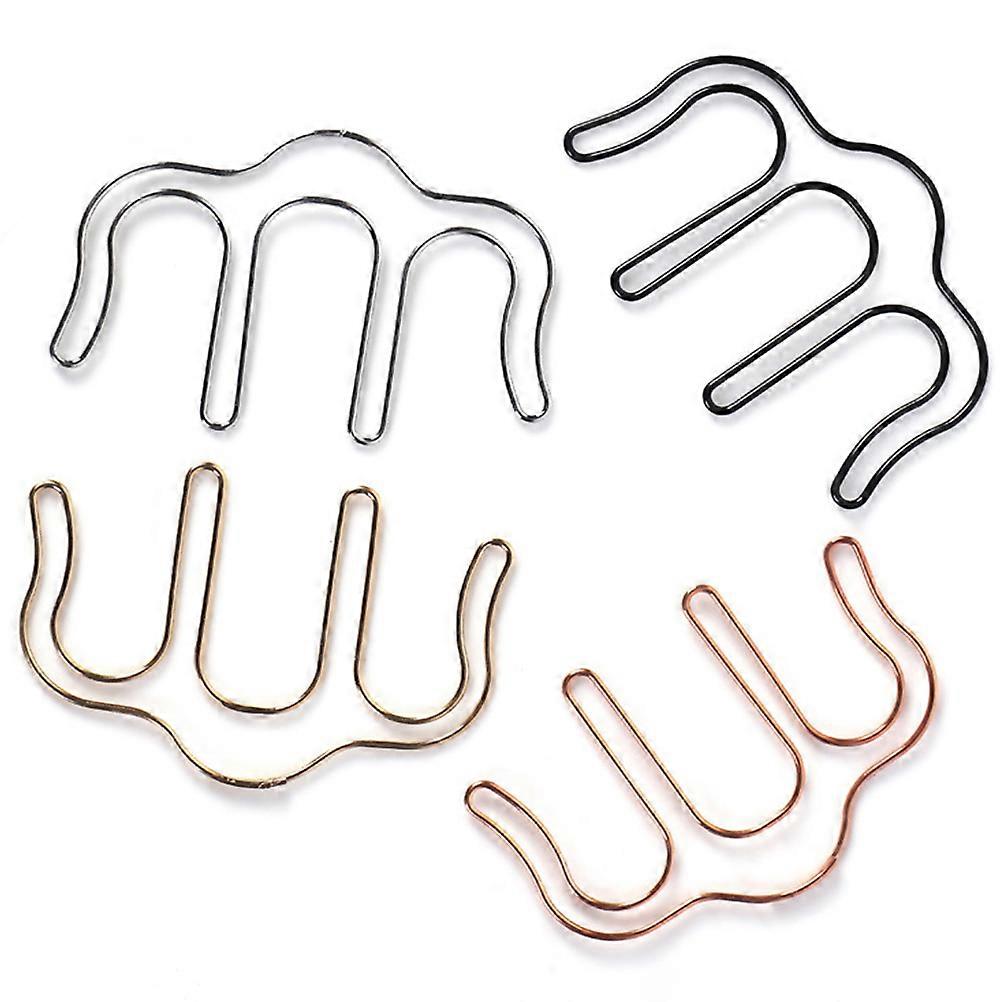 Metal Bookmark Stylish Clip for Marking 4Pcs Creative M Shaped Clips