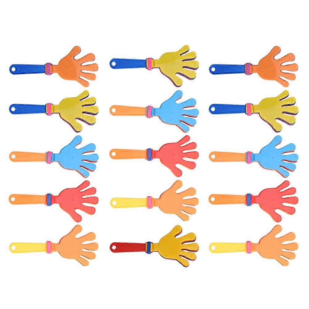 Plastic Hand Clappers 15Pcs Party Cheering Props Kids Assorted Color Medium Size Sound Making Toys