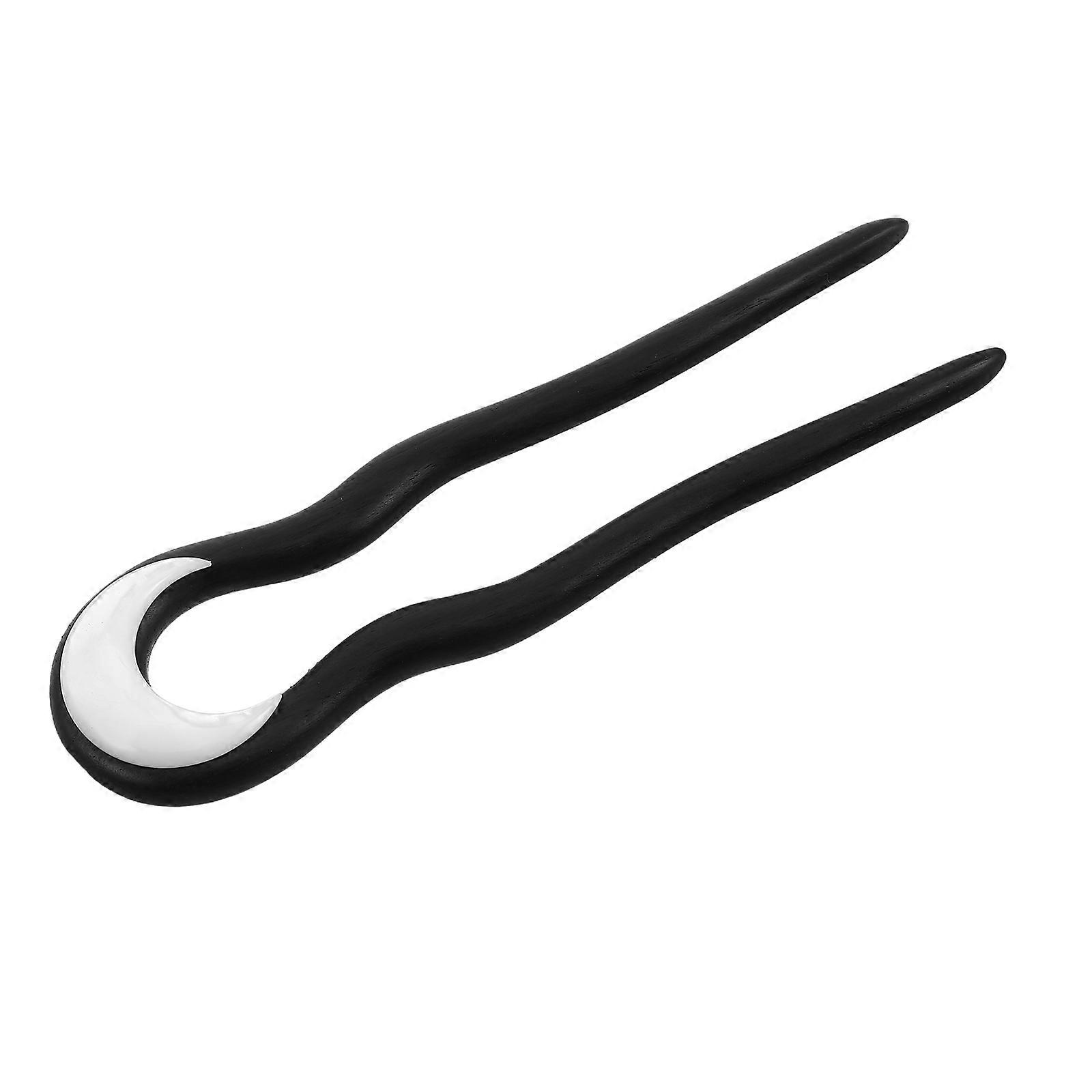 Épingle à cheveux décorative en forme de U pour femmes, 4 pièces, épingles à cheveux en bois