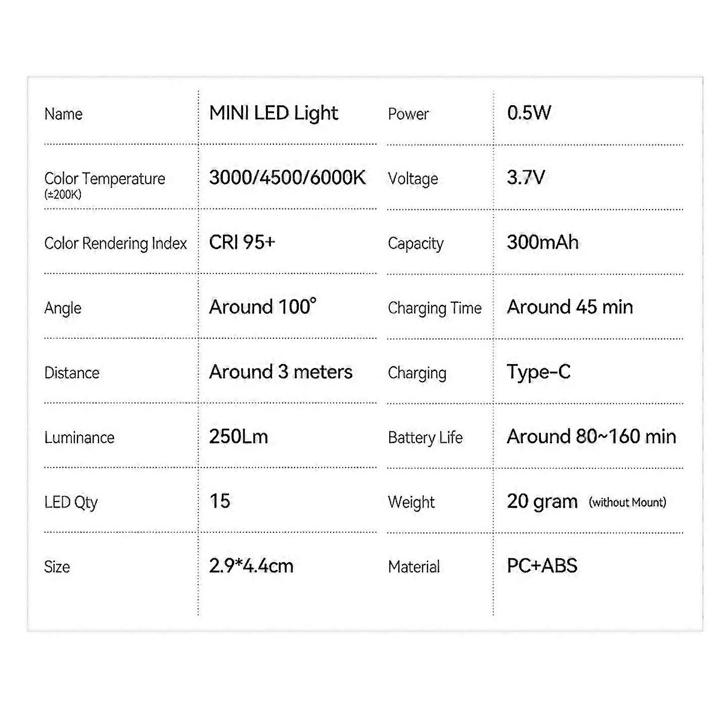 For Fill Light Video Light Magnetic Mount 300045006000k Retro