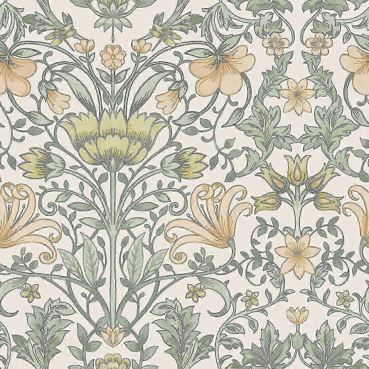 Retro Flower Pattern Wallcovering Holden Alternative