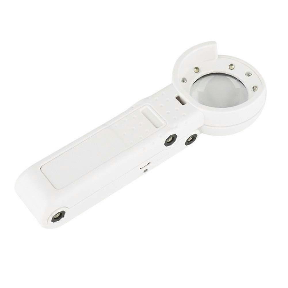 Handheld Reading Magnifier With LED Lamp Antique Lens Magnification Desktop Stand Multifunctional Magnifying Glass