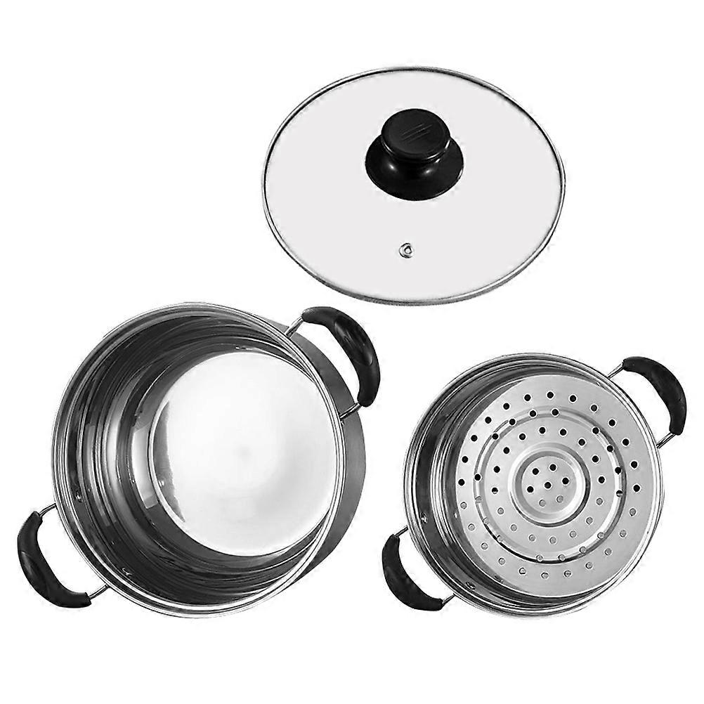 Kitchen Steamer Pot Stainless Steel for Cooking 2Sets Multi Functional Pot