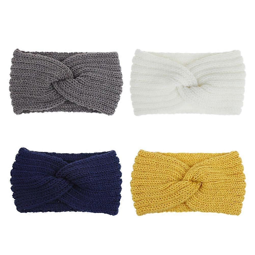 4Pcs Classic Knot Headband For Women In Assorted Color With Warmth Keeping Function Suitable For Indoor Outdoor Use