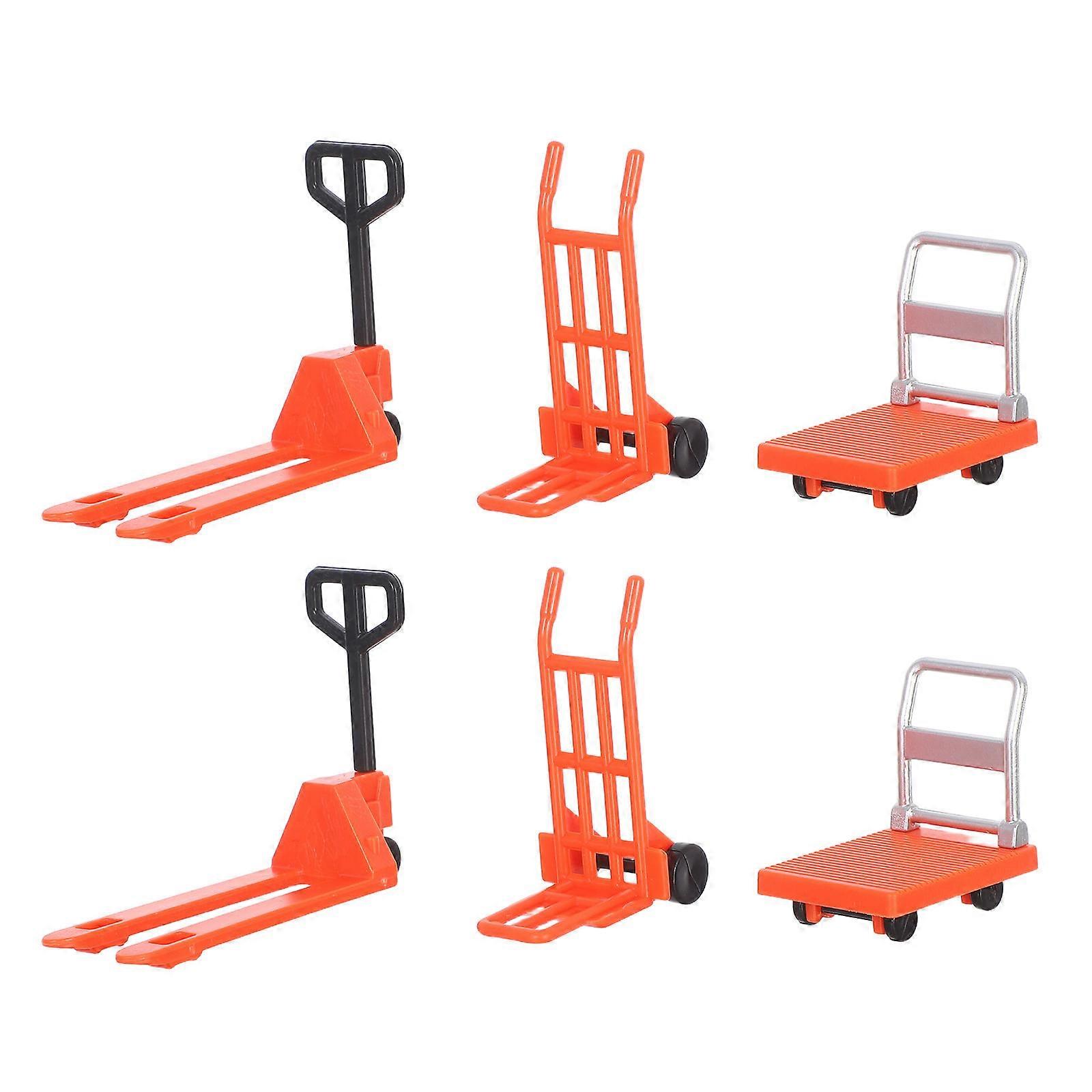 Miniature Construction Tool Model for Decoration 5Sets Red Plastic Children's Toy