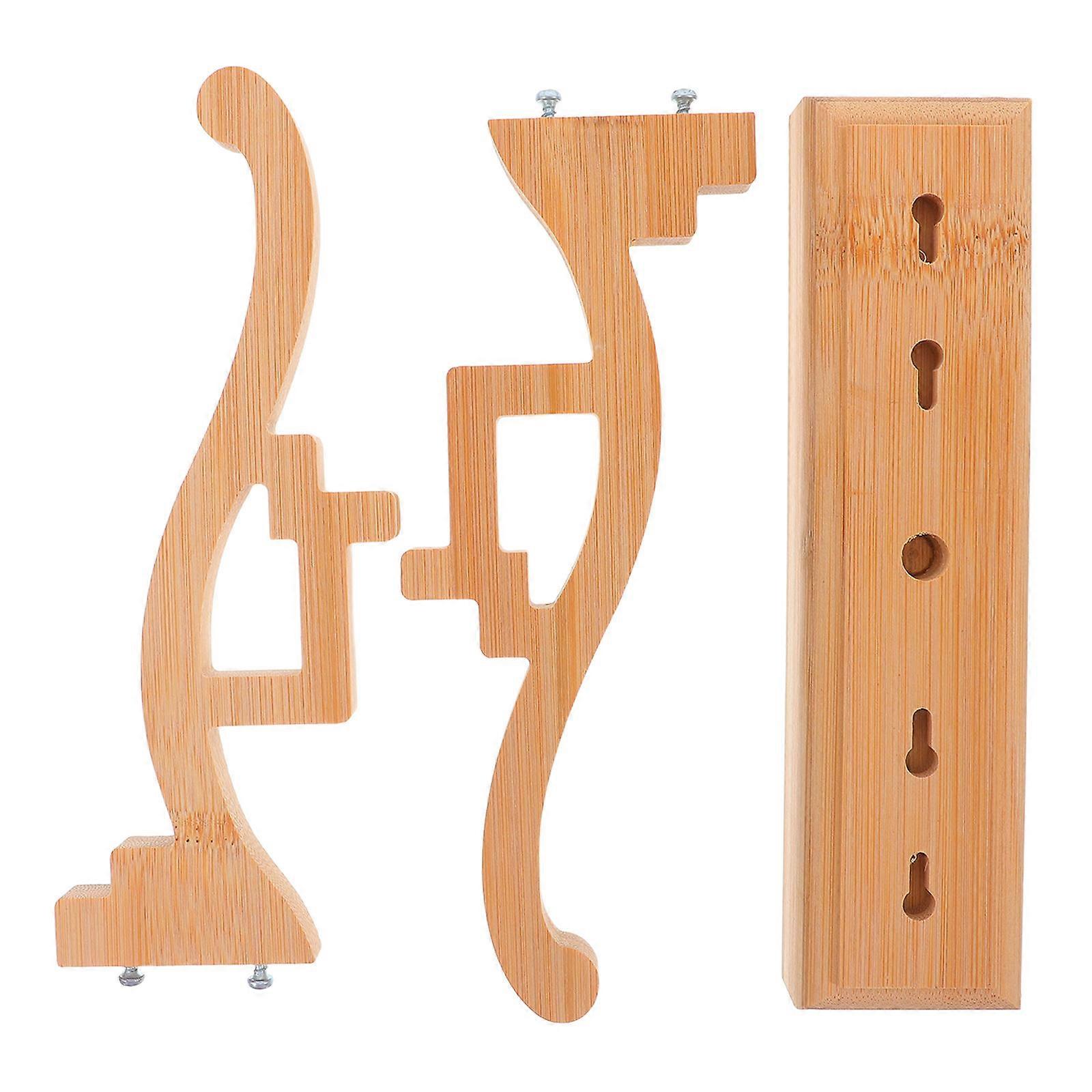 Handheld Fan Display Stand Bamboo Fan Holder Traditional Design 4Pcs Set