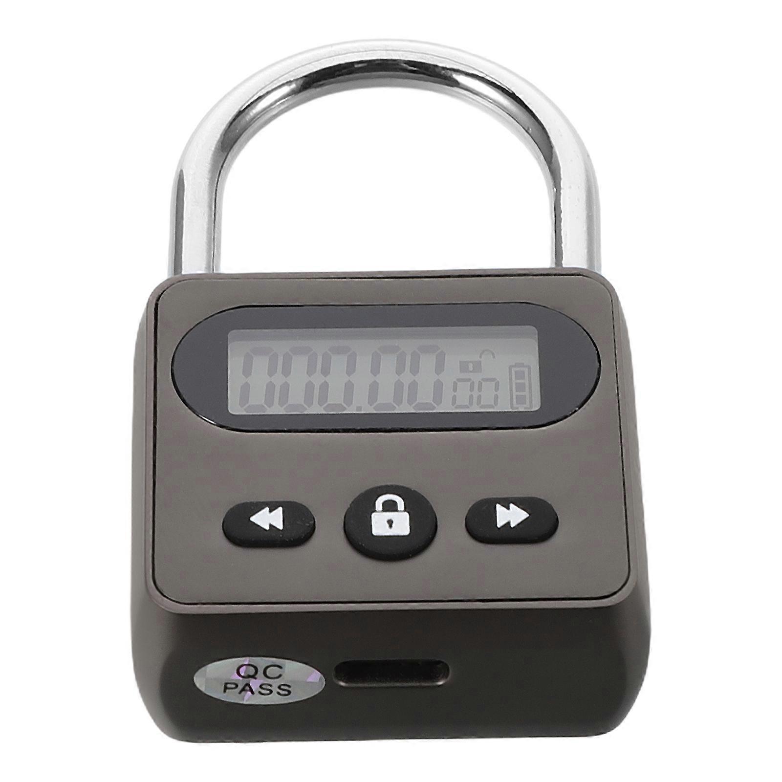 Timer Padlock with LCD Display 4Pcs Metal Electronic Lock for Home Use