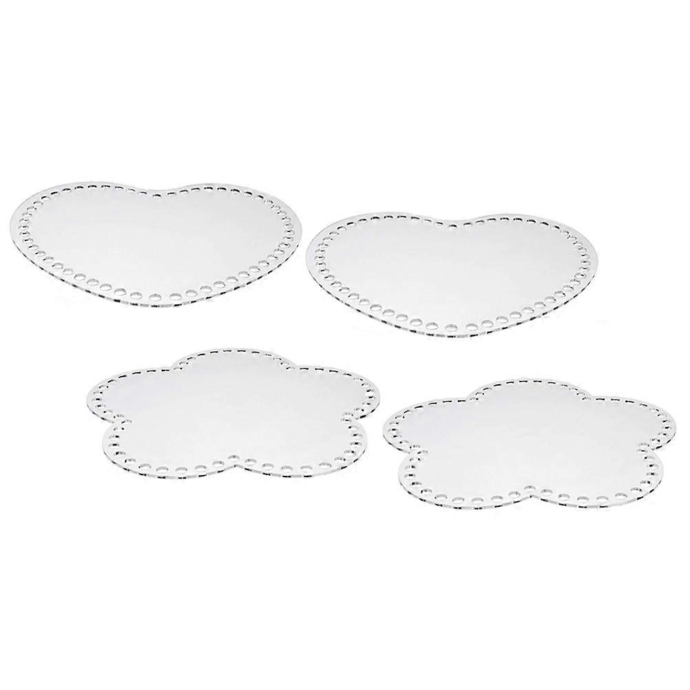 Acrylic Flower Shaped Bag Bottom Base 8 Pcs Suitable For DIY Crafts Home Decoration Projects