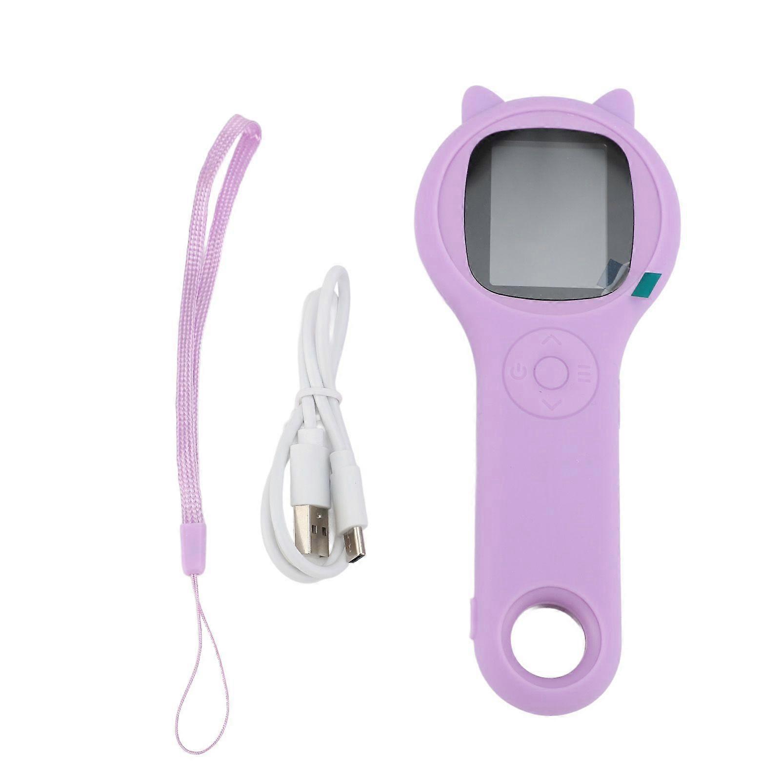 Electronic Microscope 2in IPS Screen 2MP 500X Manual Focusing Educational Handheld Pocket Microscope Violet Monocular