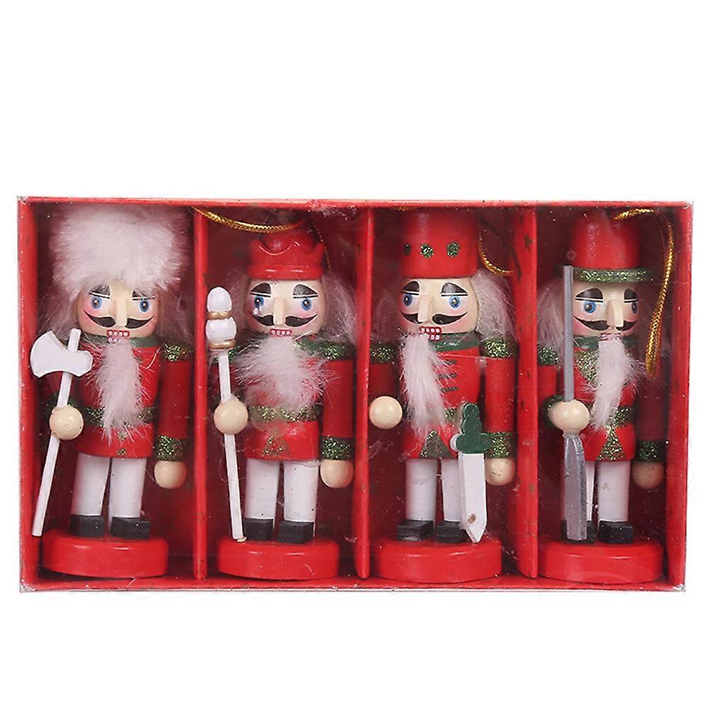 Nutcracker Pendant Christmas Tree Decor for Decor 12Pcs Red Pieces