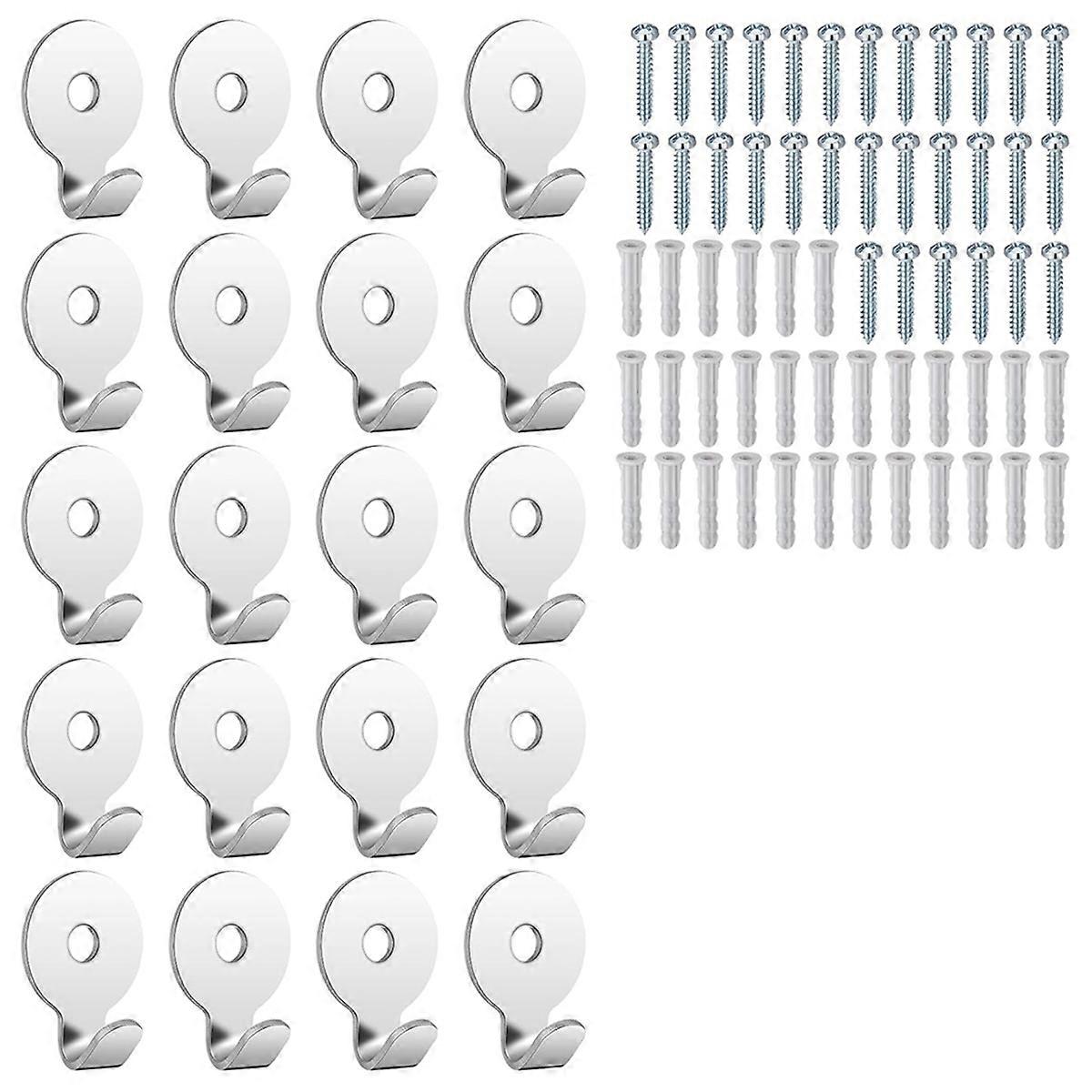 30 Lb Utility Hanger Wall Hook Utility Zinc Plated Keyhole 40Pack