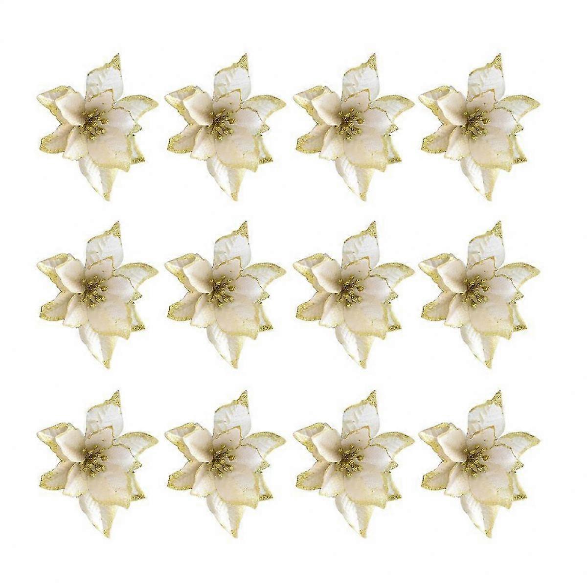 Fake Decorative Flowers for Christmas Tree Use with 48Pcs