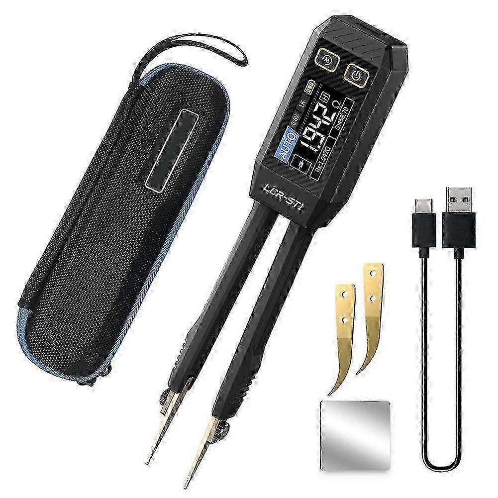 FNIRSI LCR-ST1 10KHz LCR Meter Tweezer, Mini Smart SMD Tester with Auto Component Recognition