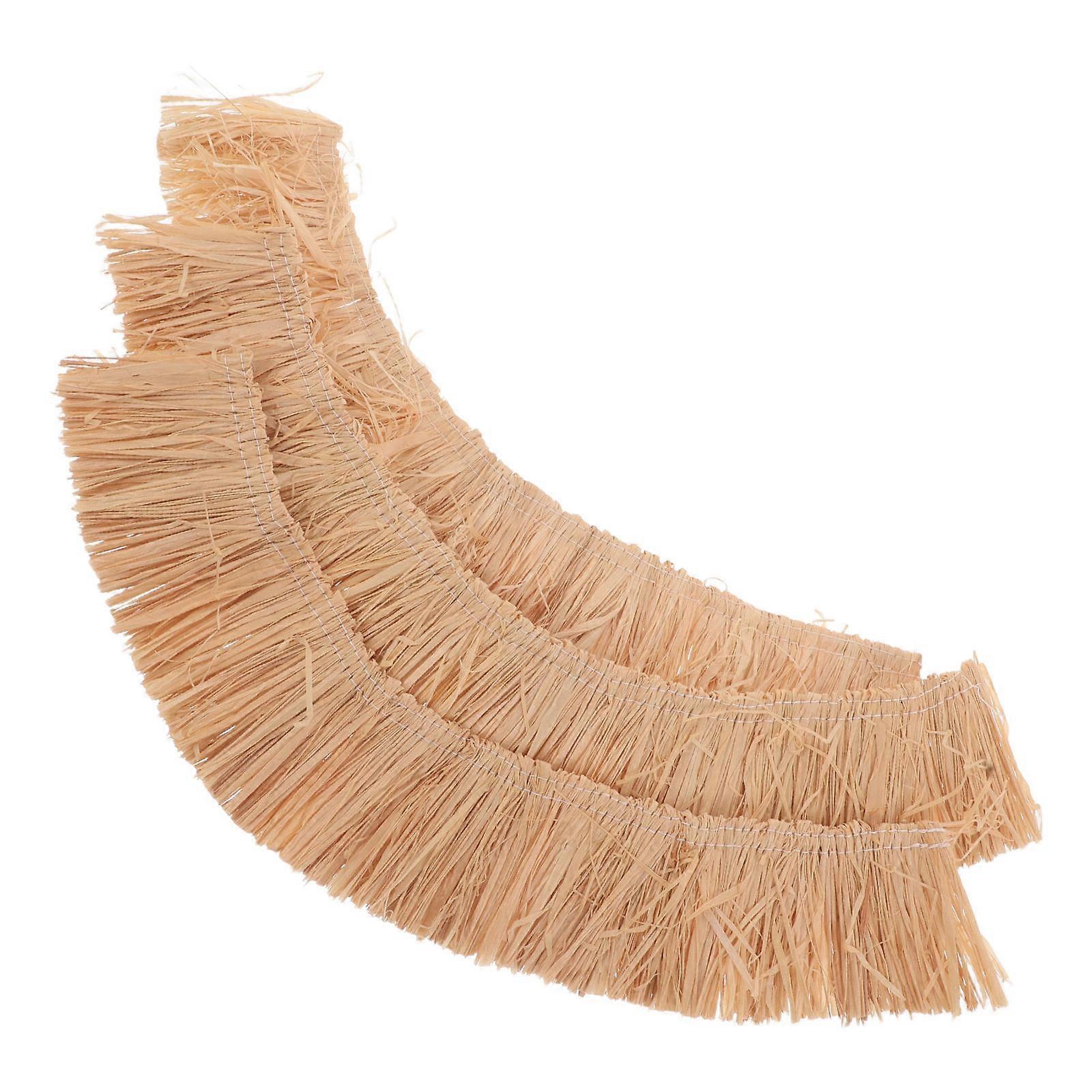 Synthetic Thatch Roof Material Miniature Straw Roof for 3Pcs Architectural Crafts