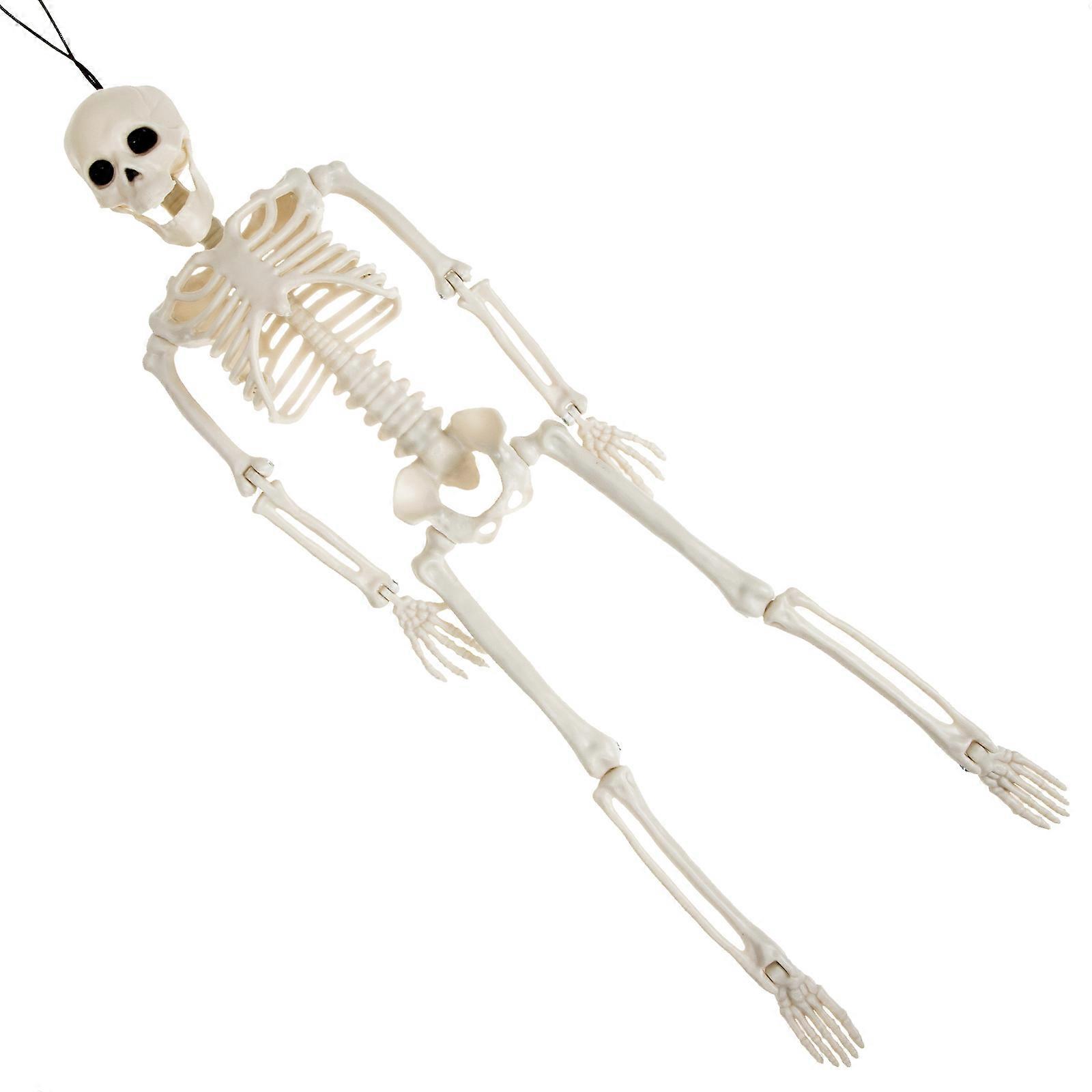 Halloween Plastic Skeleton Movable Skeleton Decor for 5Pcs Haunted House Use