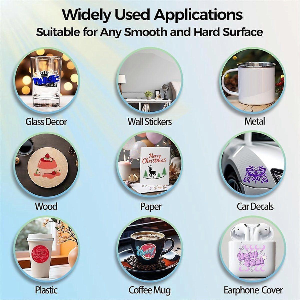 Permanent Vinyl Sheets, 24 Colors Waterproof Adhesive Vinyl Bundle