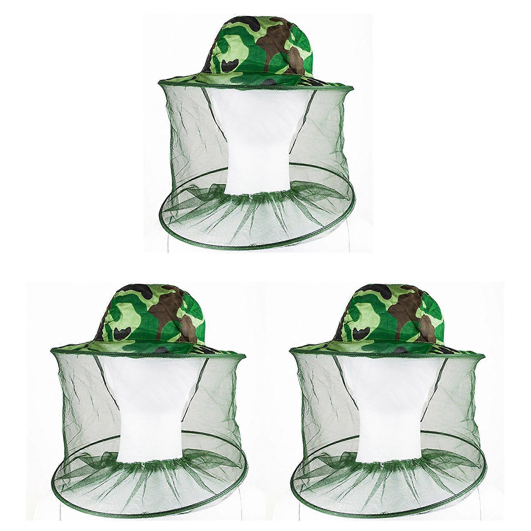 3X Beekeeper Antimosquito Bee Bug Insect Fly Mask Cap Hat with Net Mesh Face Protection