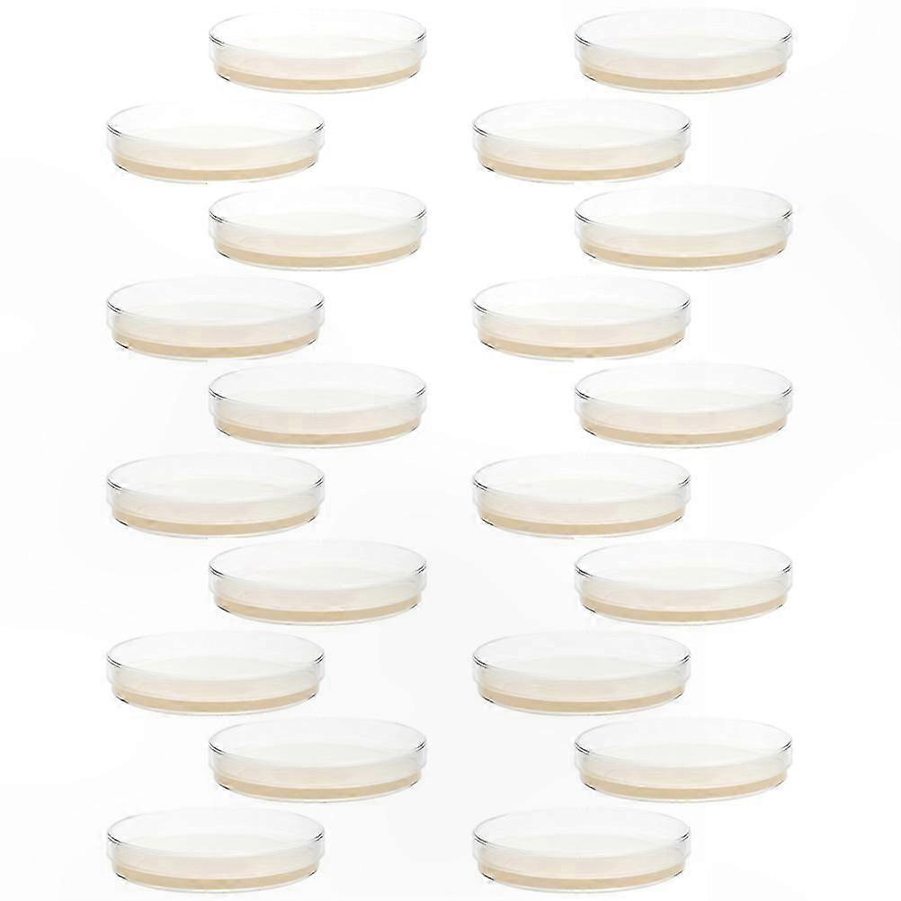 Prepoured Agar Plates for Science Experiments - 20 Pack Petri Dishes with Nutrient Agar