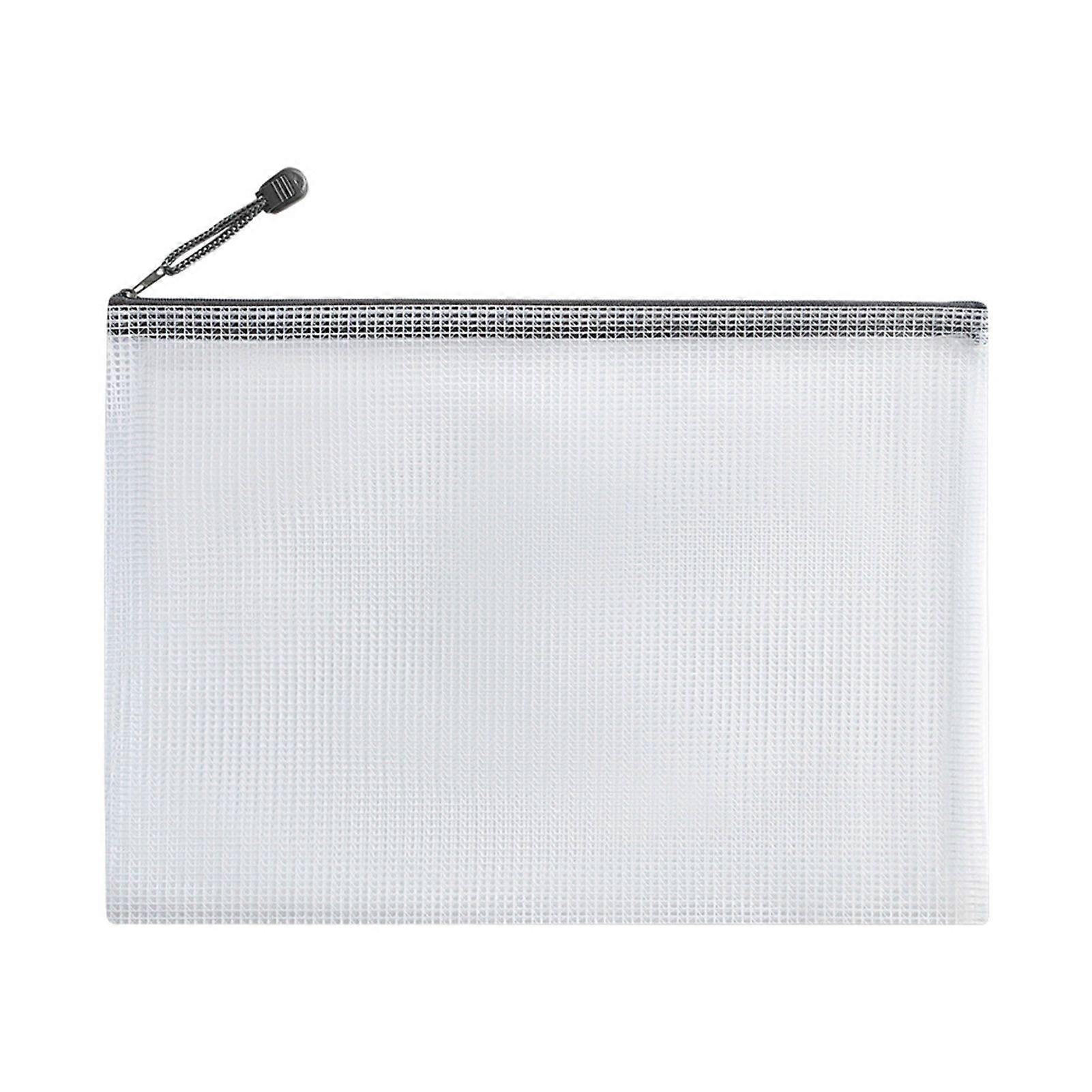 File Bag Large Capacity Storage A4 Files Stationery Carrying Case Transparent Visual Design Portable Document Organizer