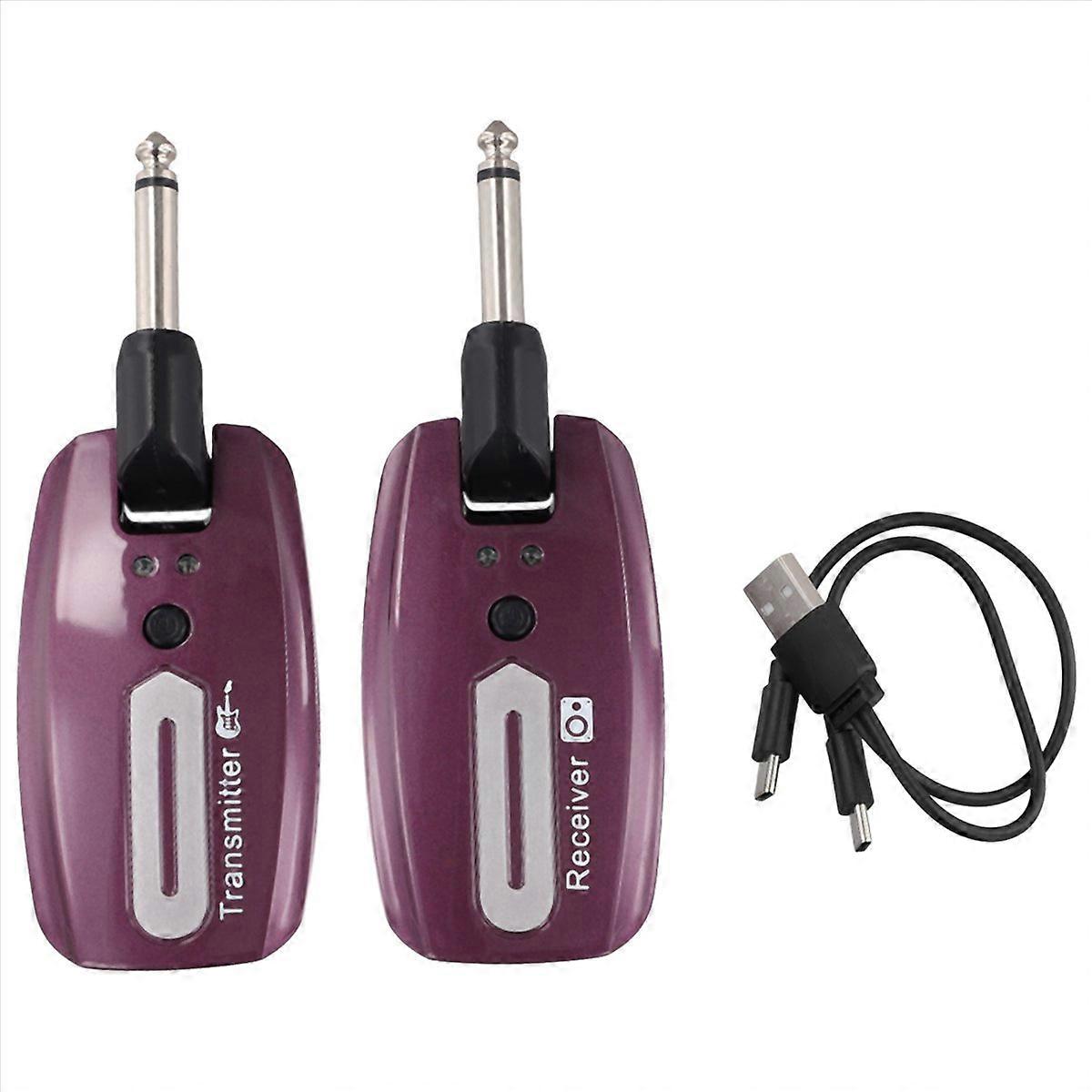 Guitar Wireless System USB Rechargeable Guitar Transmitter Receiver,C