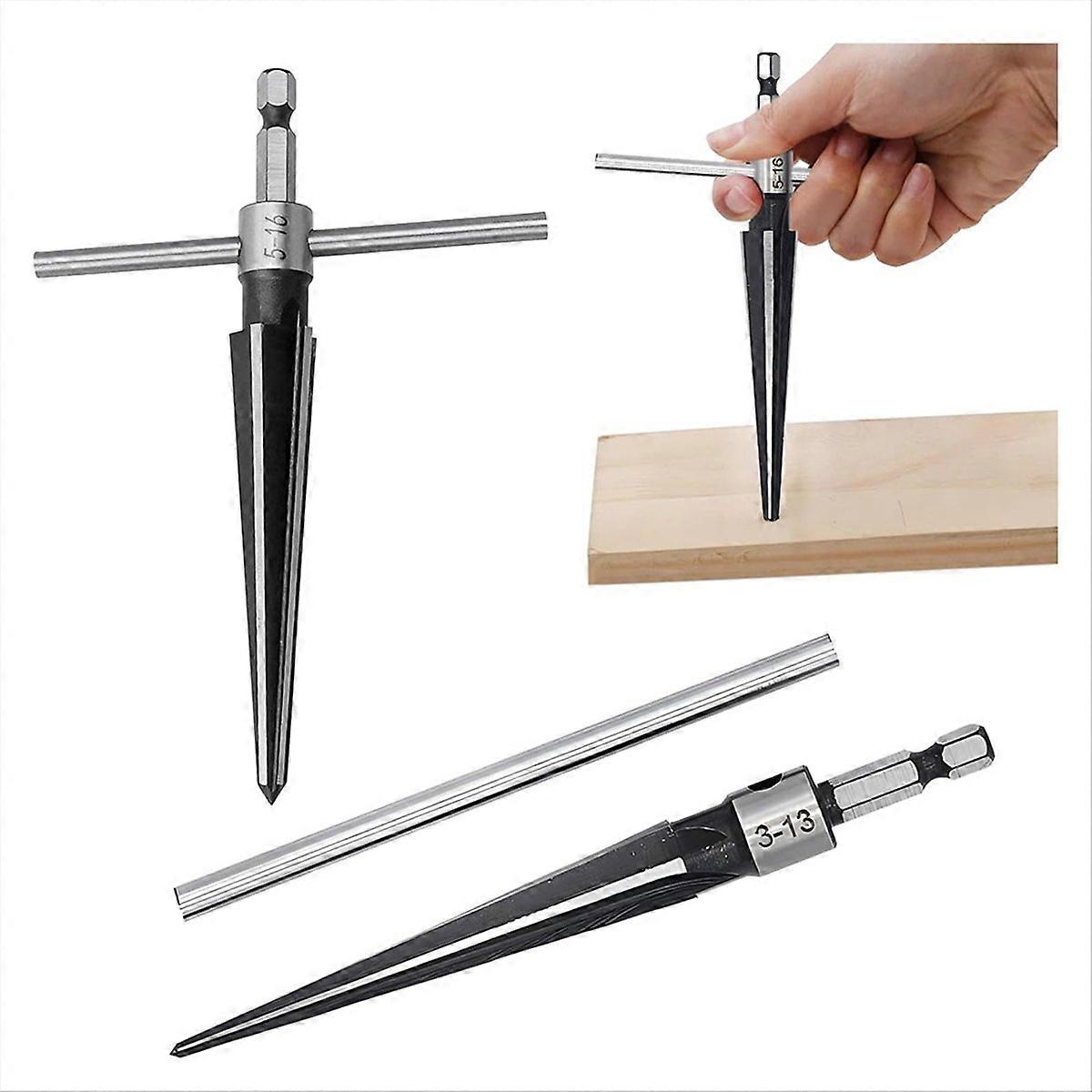 Bridge Pin Hole Reamer,3-13mm & 5-16mm T Handle Taper Reamer Set