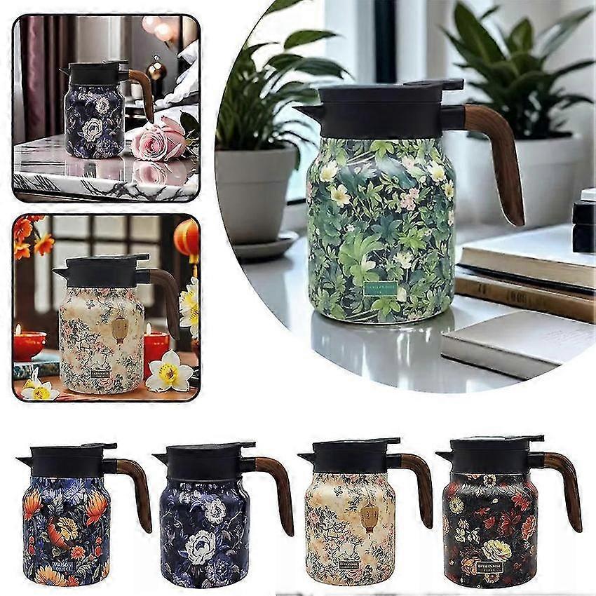 Insulated Travel Teapot with Built-in Infuser 500ml Thermos Flask