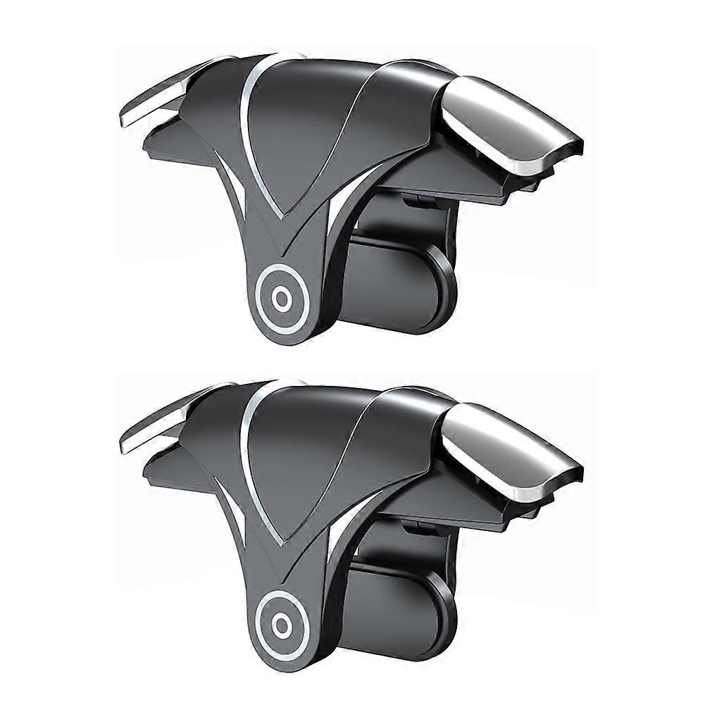 jixopn 2pcs RGB 4 Finger Mobile Gaming Trigger, Latency-Free, Compatible with PUBG Mobile, Game Joystick for iOS & Android Phones